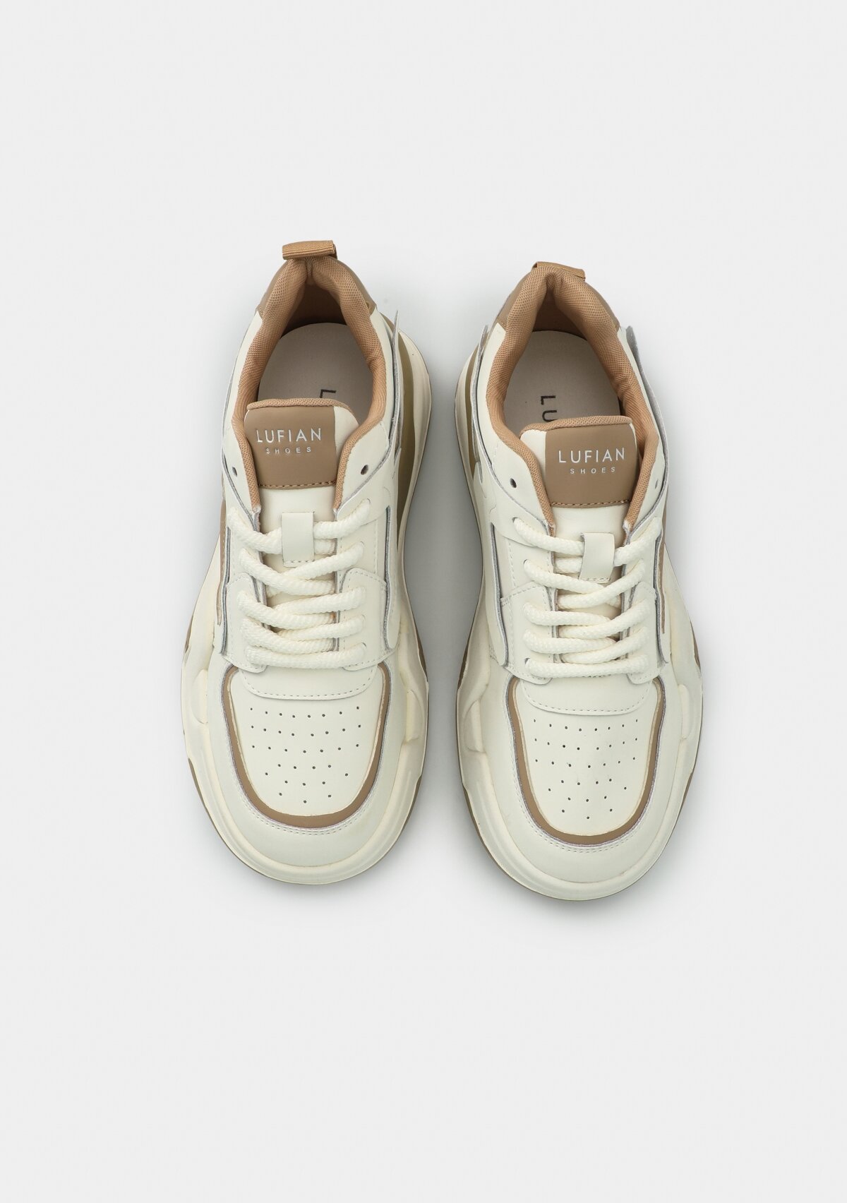 Maya Bej Deri Kadın Sneaker