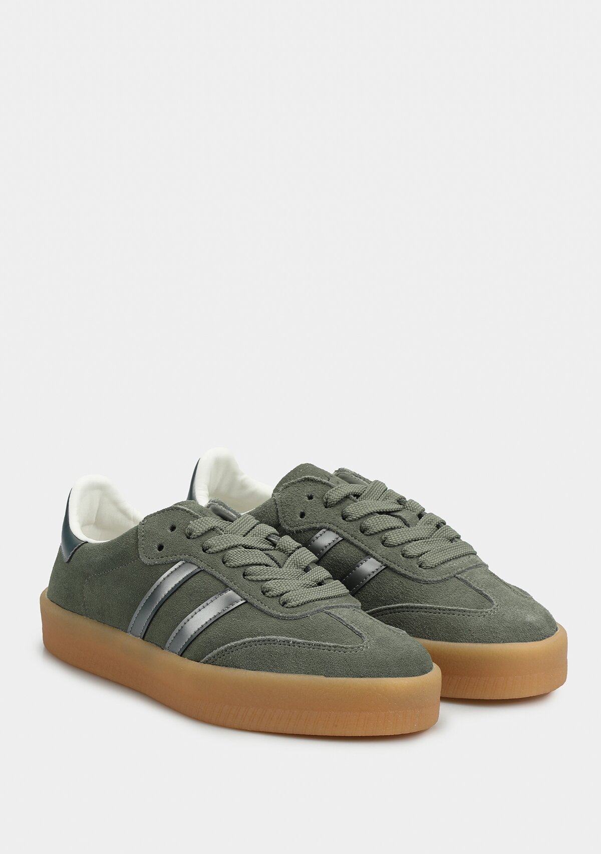 STELLA Yeşil Deri Kadın Sneaker