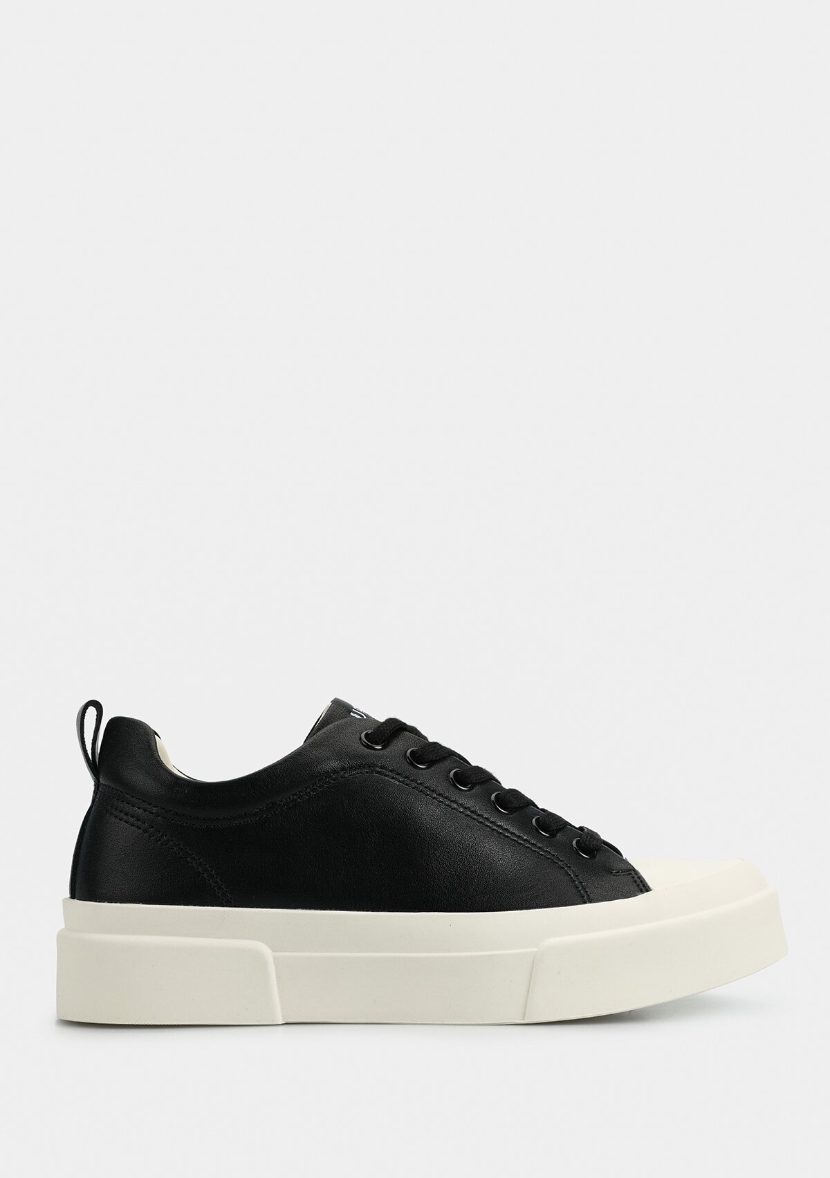 MIA Siyah Deri Kadın Sneaker