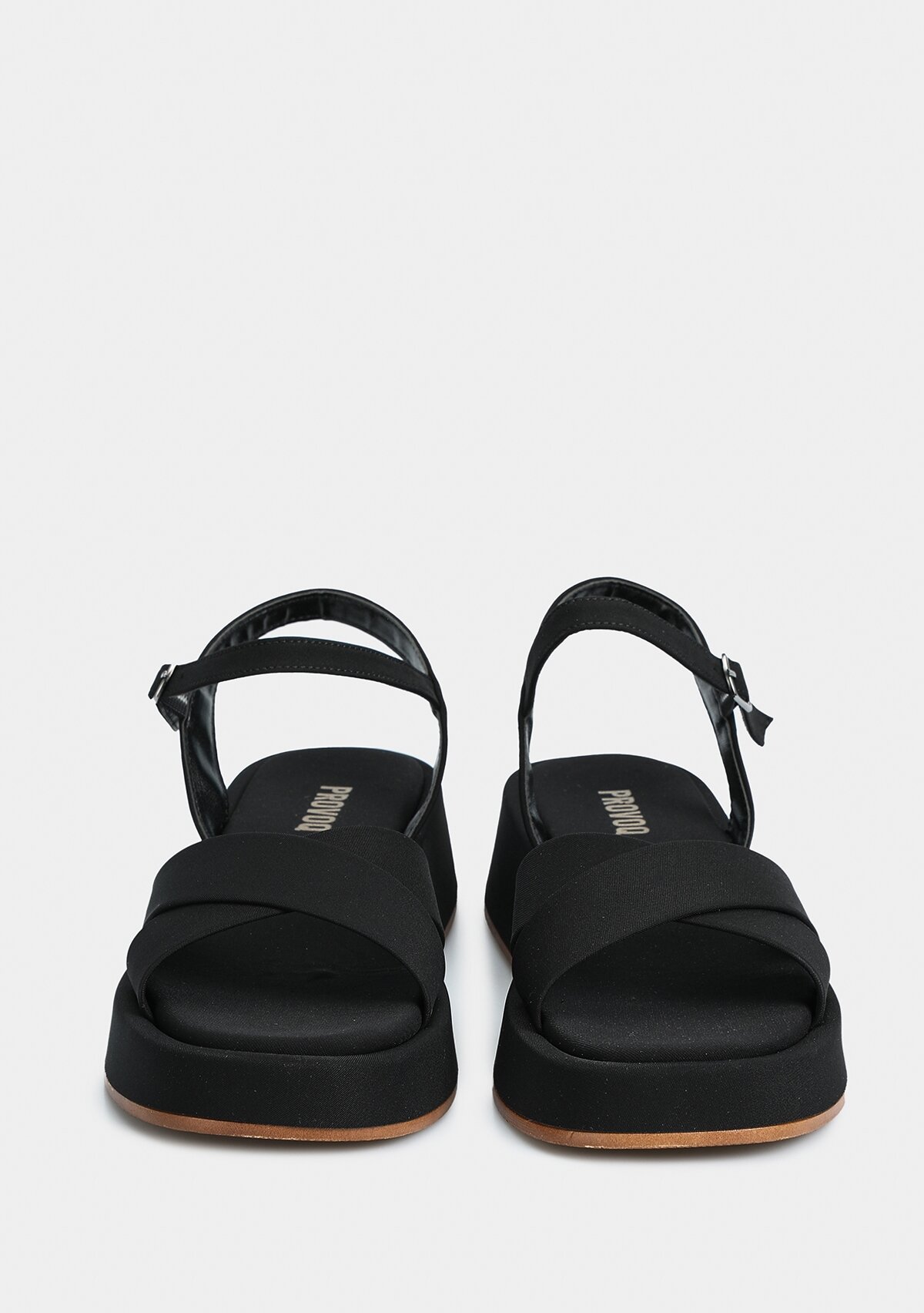 Siyah Kadın Düz Sandalet