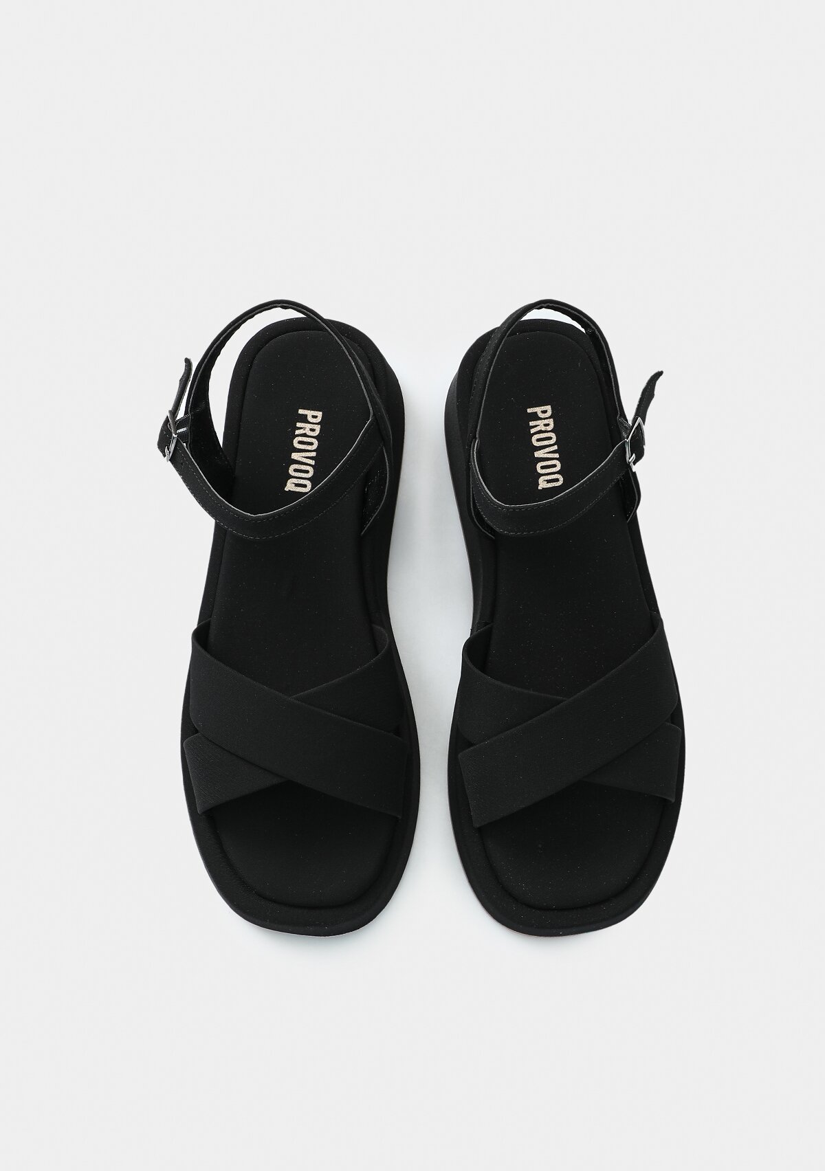 Siyah Kadın Düz Sandalet