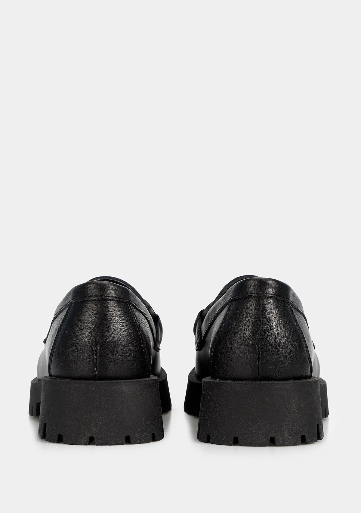 Siyah Deri Kadın Ayakkabı