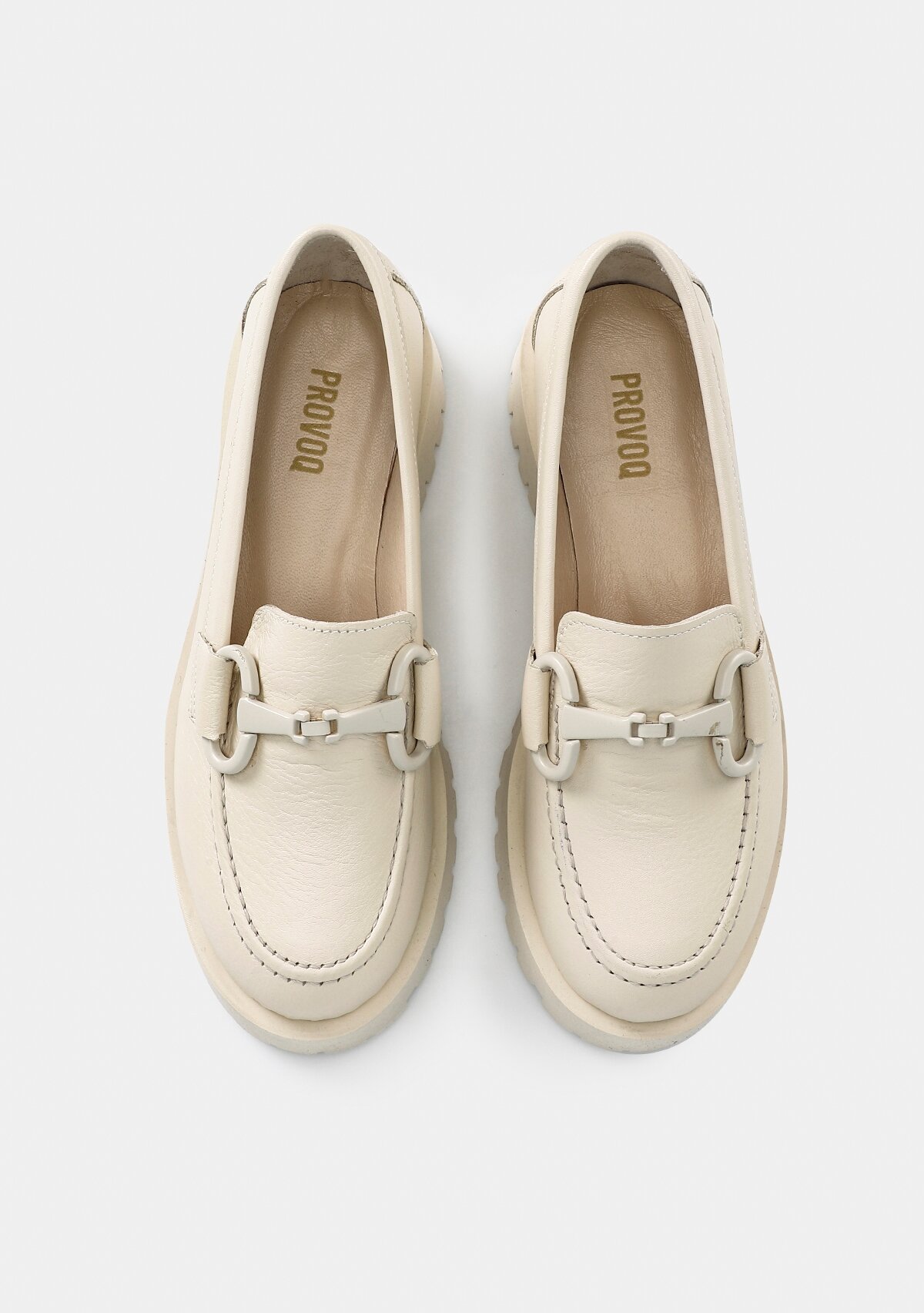 Bej Deri Kadın Ayakkabı