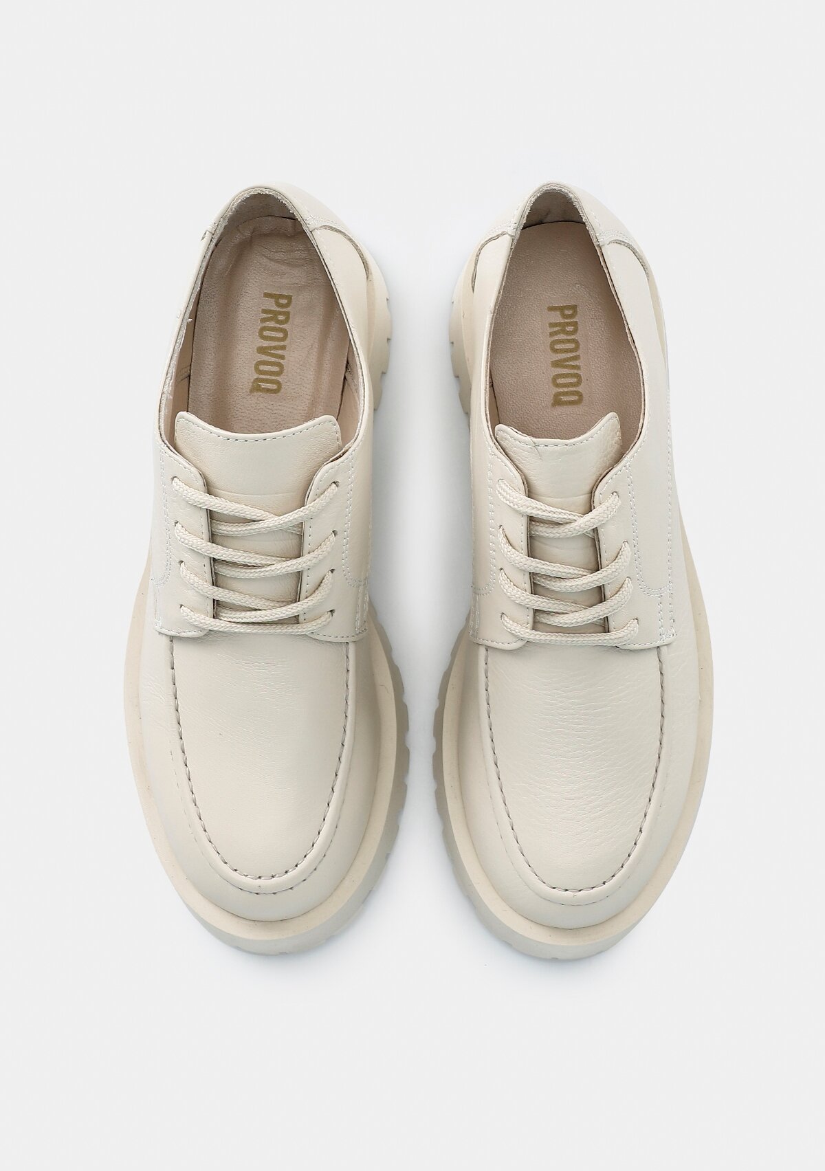 Bej Deri Kadın Ayakkabı