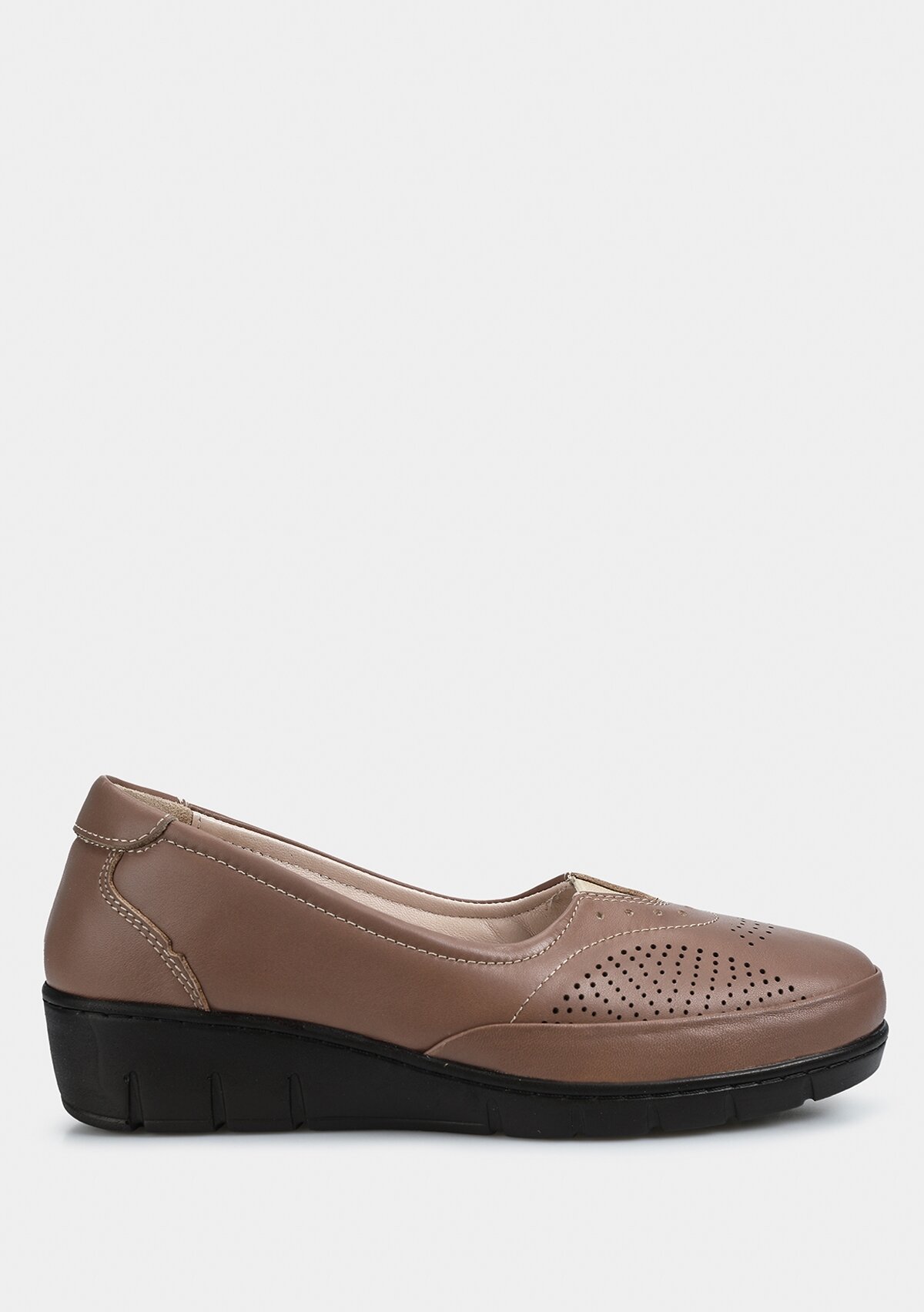 Vizon Deri Kadın Sneaker