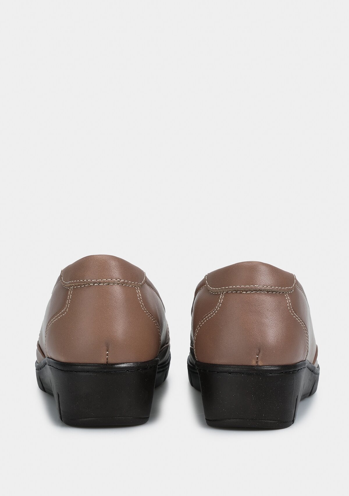 Vizon Deri Kadın Sneaker