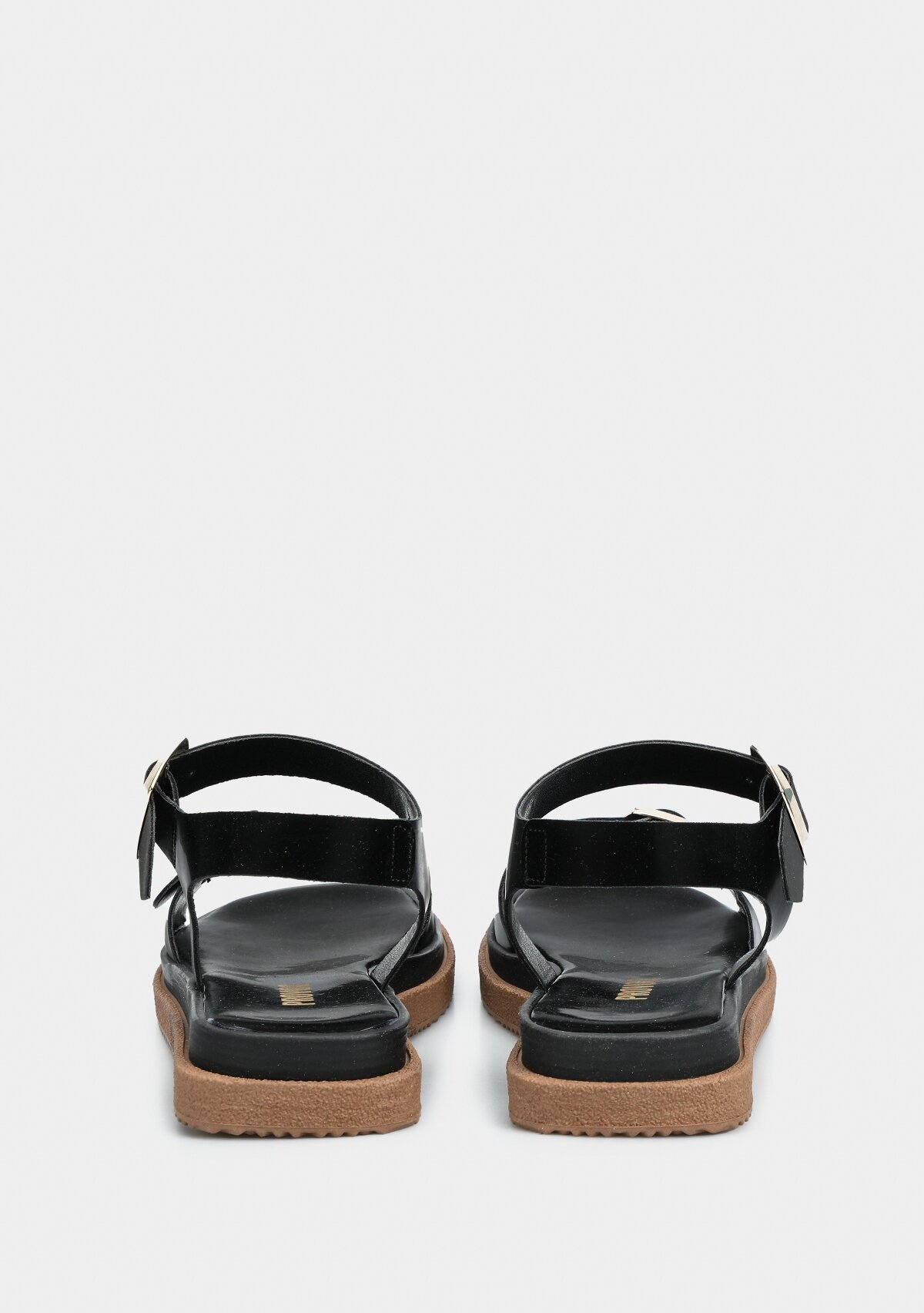 Siyah Kadın Düz Sandalet