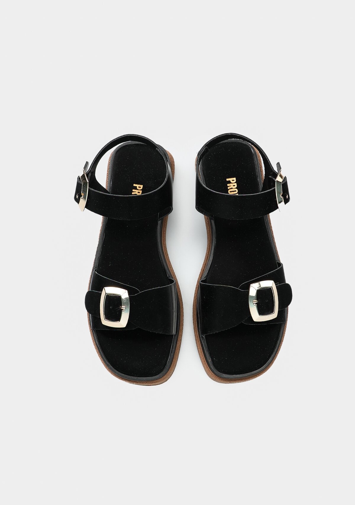 Siyah Kadın Düz Sandalet