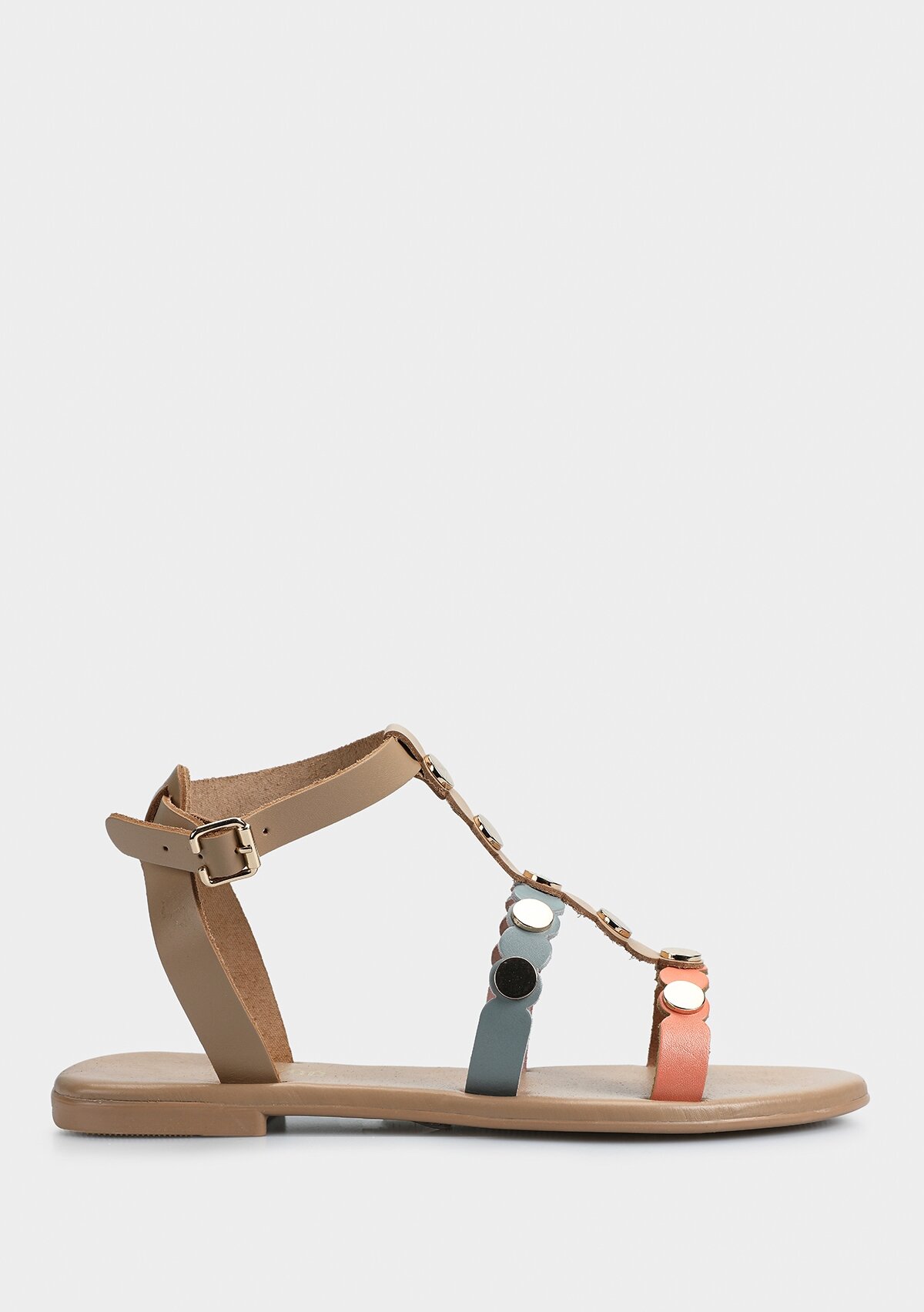 Multi Deri Kadın Düz Sandalet