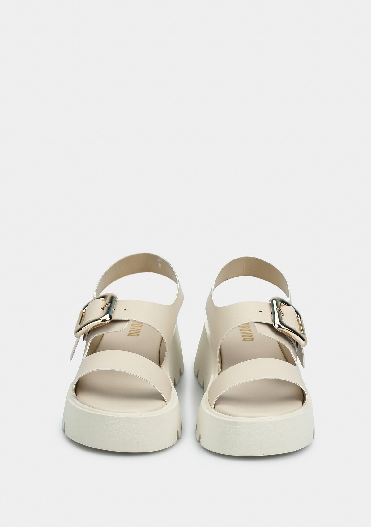 Ekru Kadın Düz Sandalet