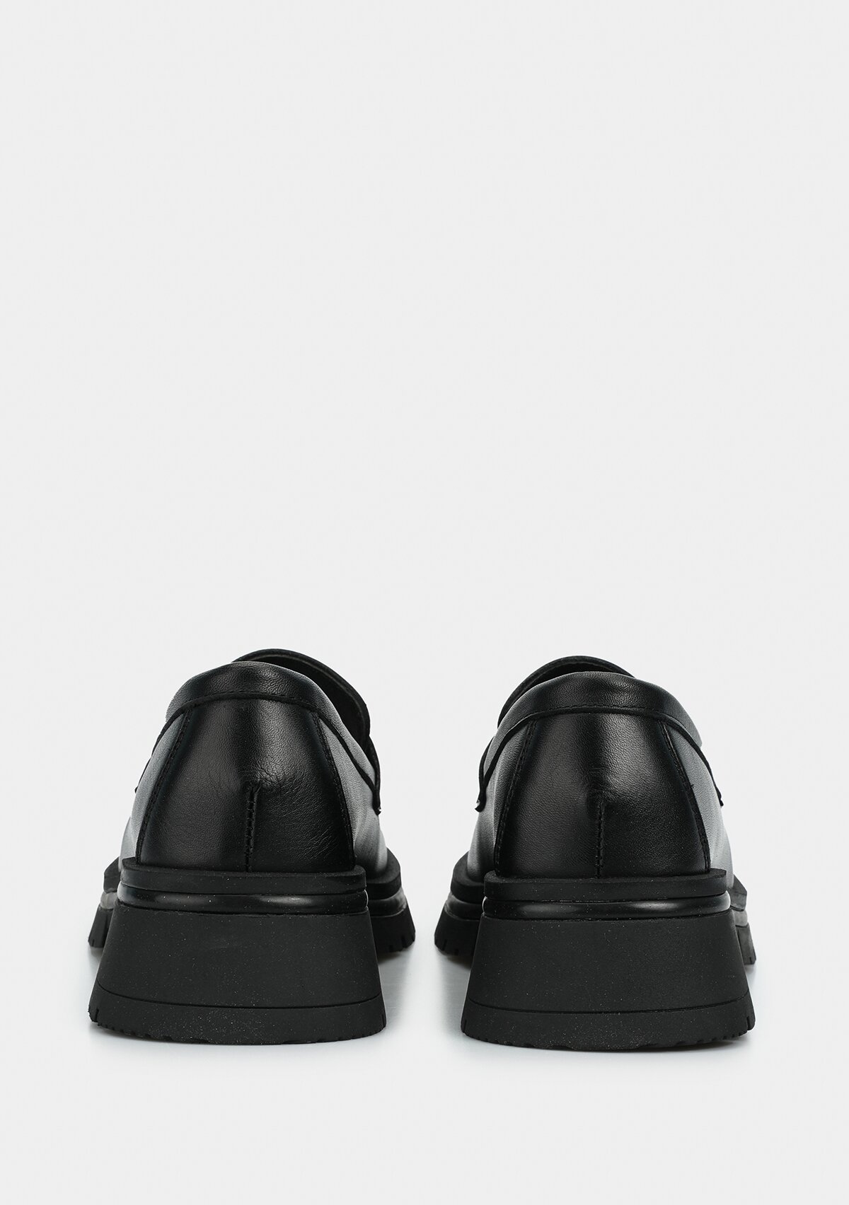 Siyah Deri Kadın Ayakkabı