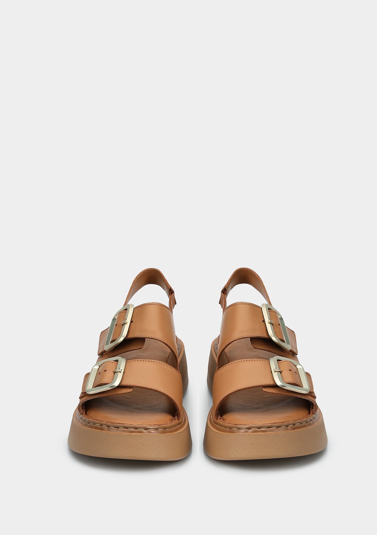 Taba Deri Kadın Düz Sandalet