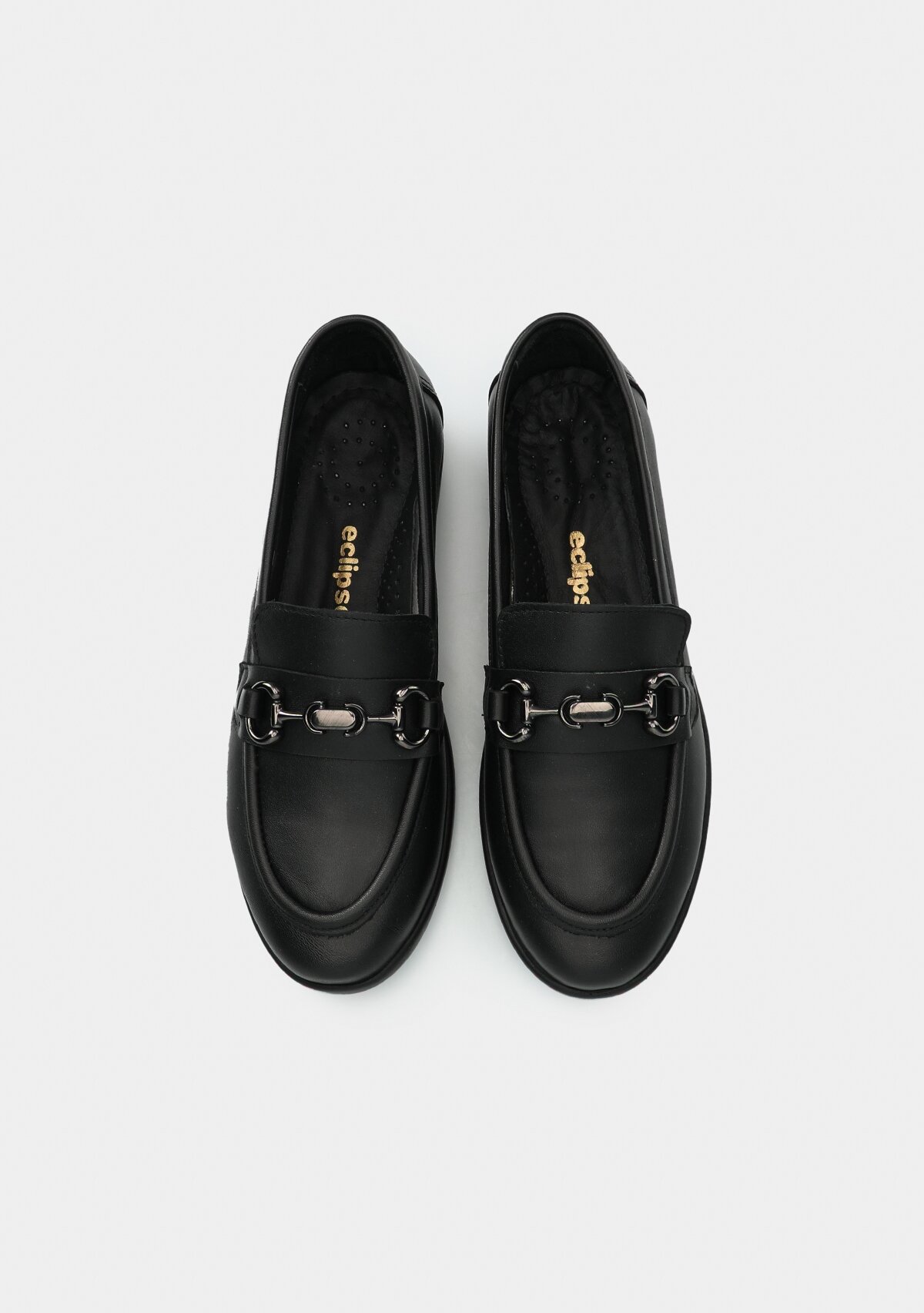 Siyah Deri Kadın Ayakkabı