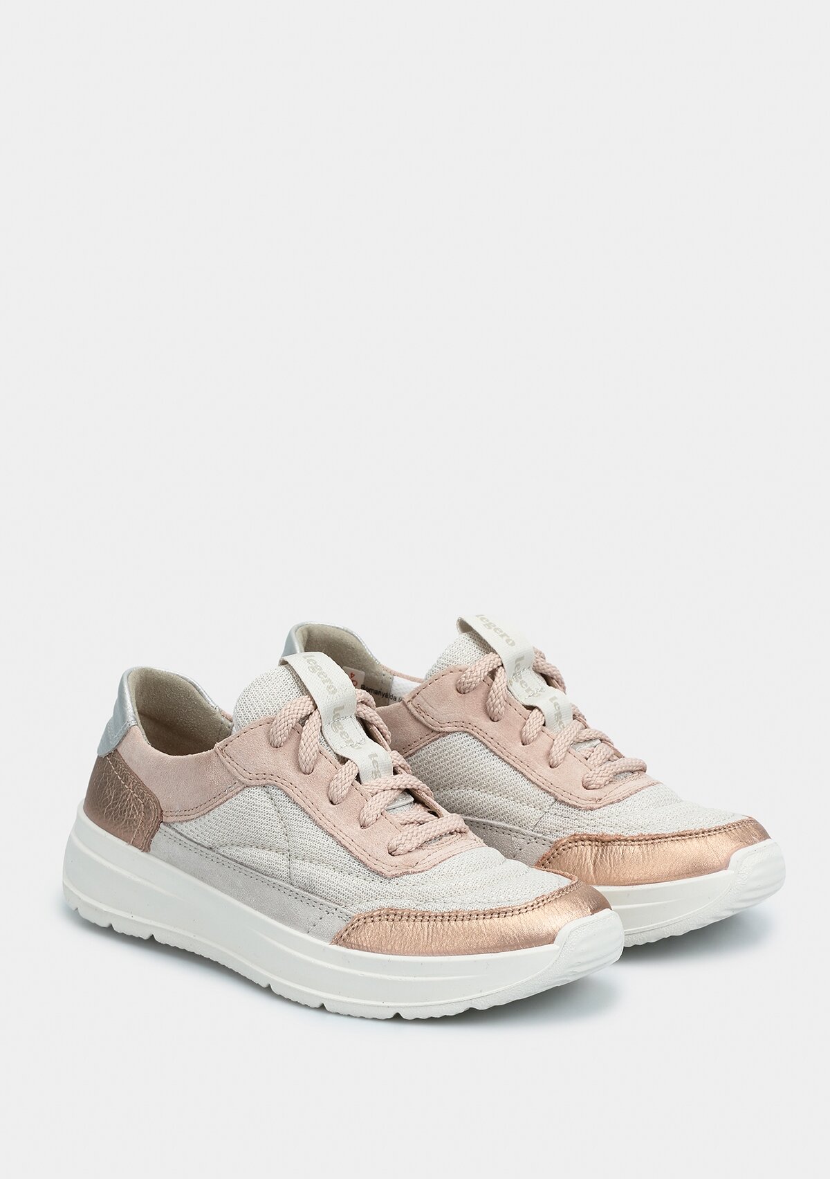 Bej Deri Kadın Sneaker