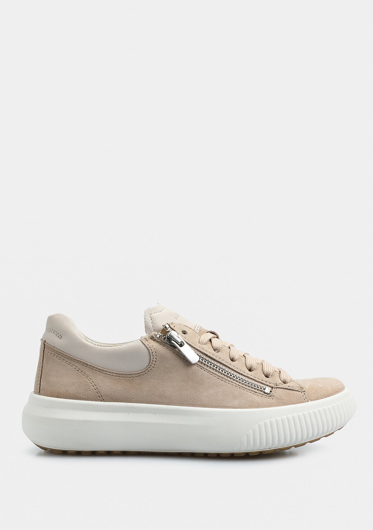 Bej Deri Kadın Sneaker