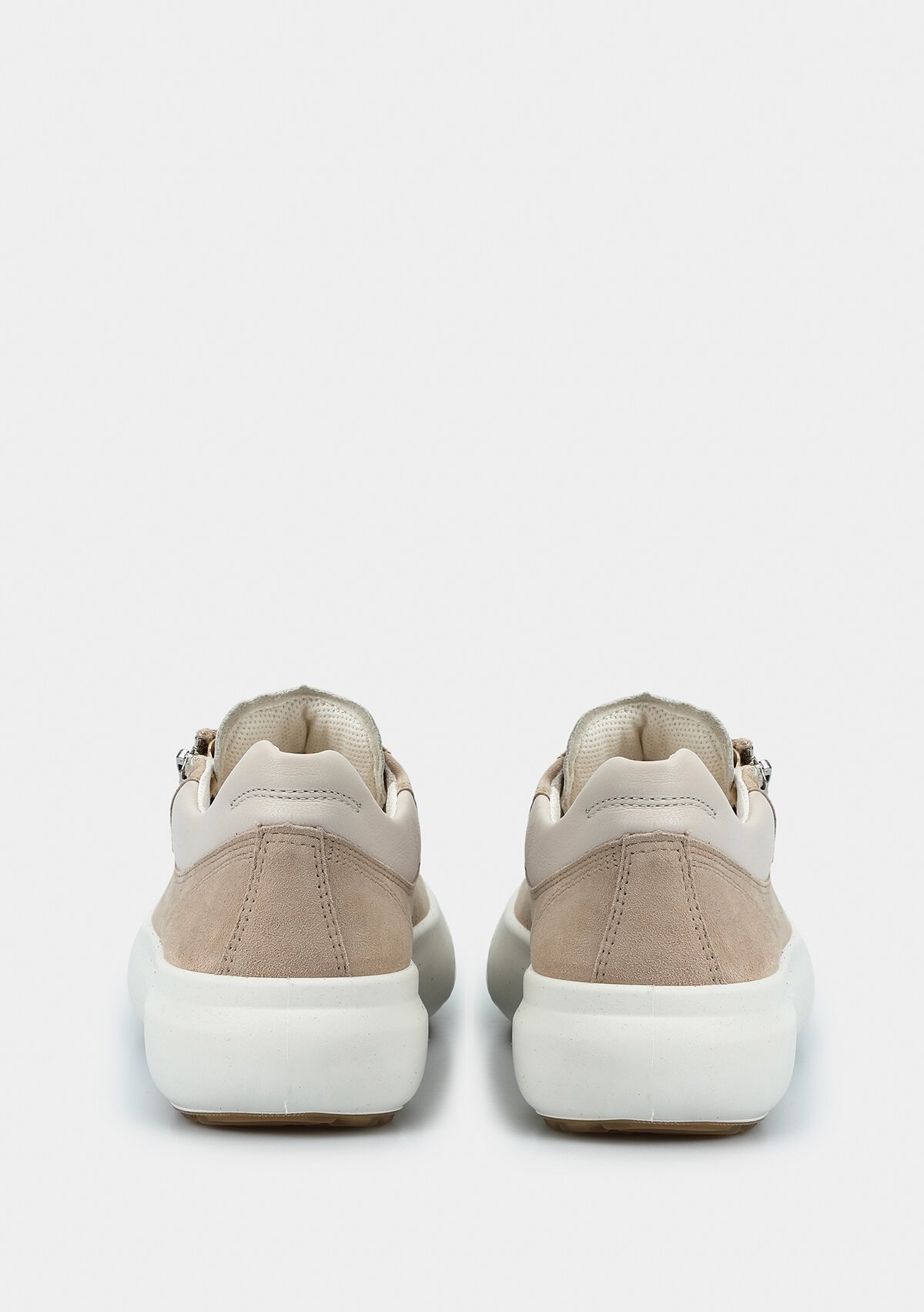 Bej Deri Kadın Sneaker