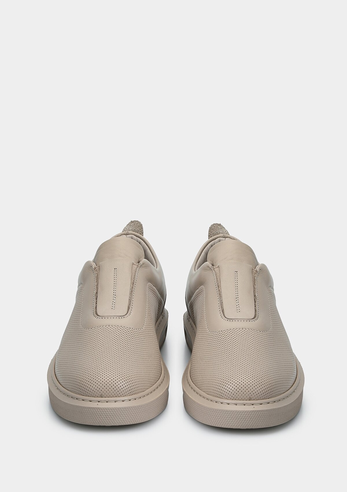 Vizon Deri Kadın Sneaker