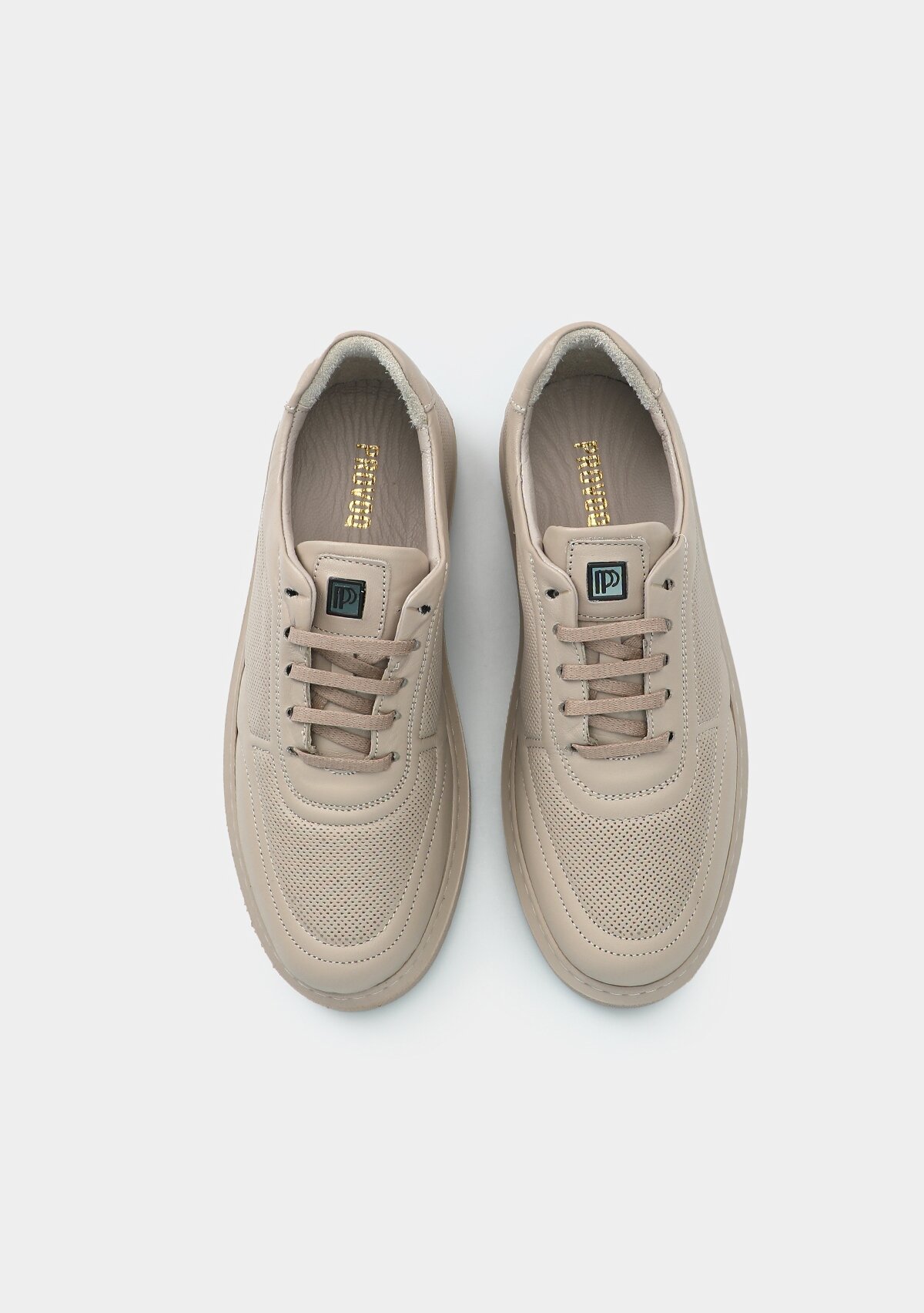 Vizon Deri Kadın Sneaker