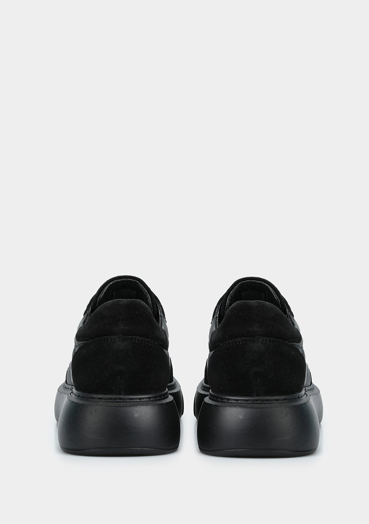 Siyah Deri Kadın Sneaker