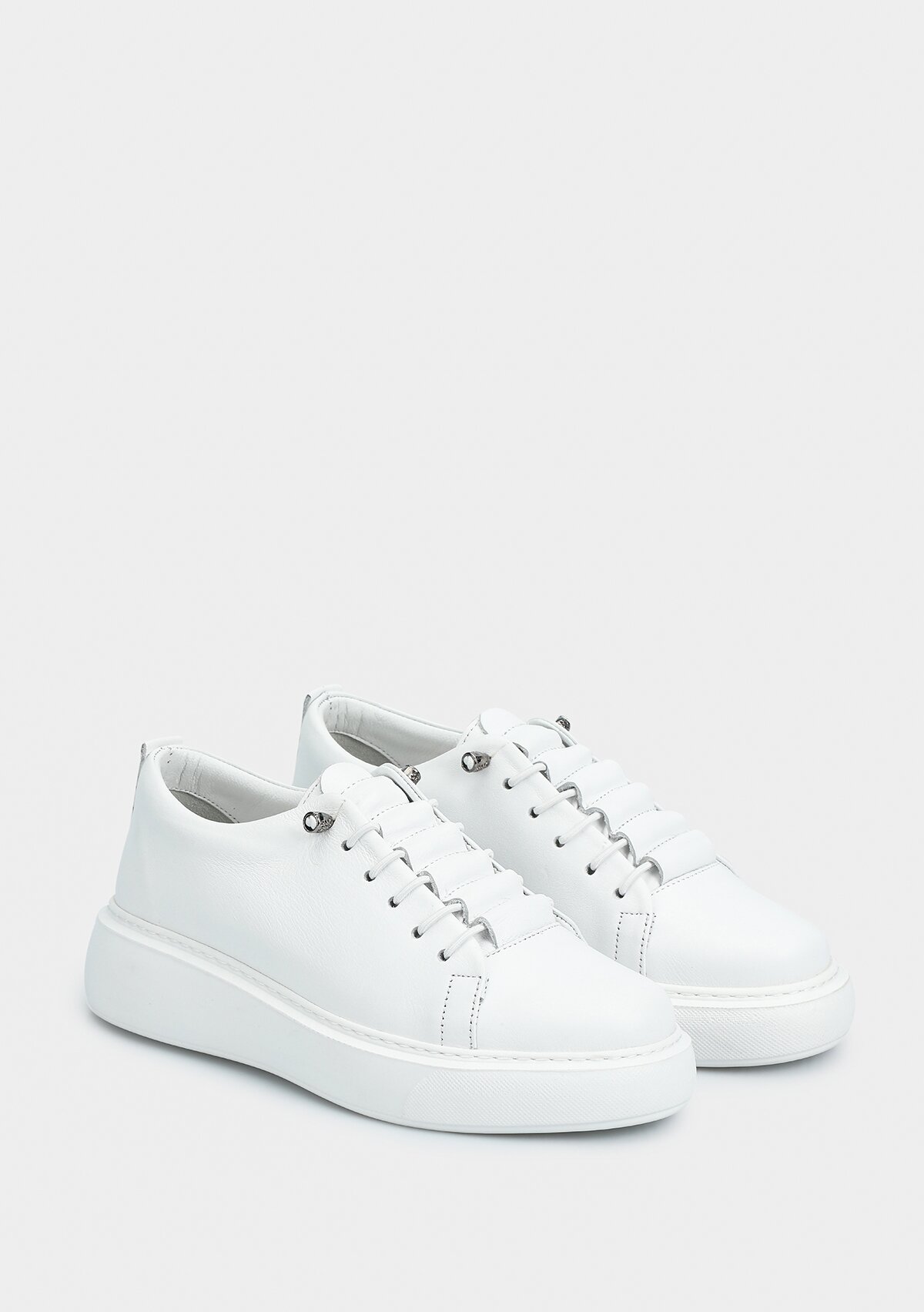 Beyaz Deri Kadın Sneaker