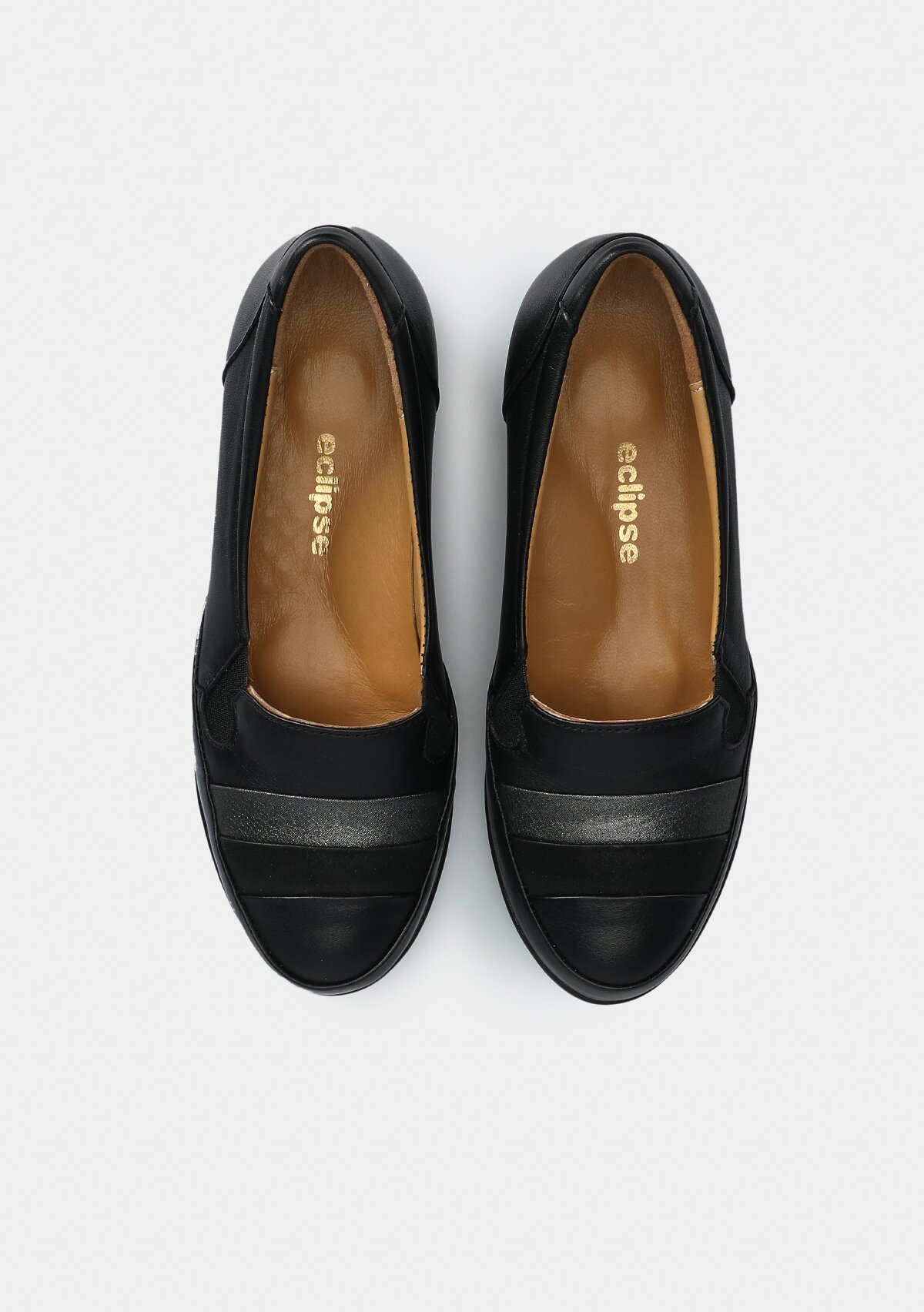 Siyah Deri Kadın Ayakkabı