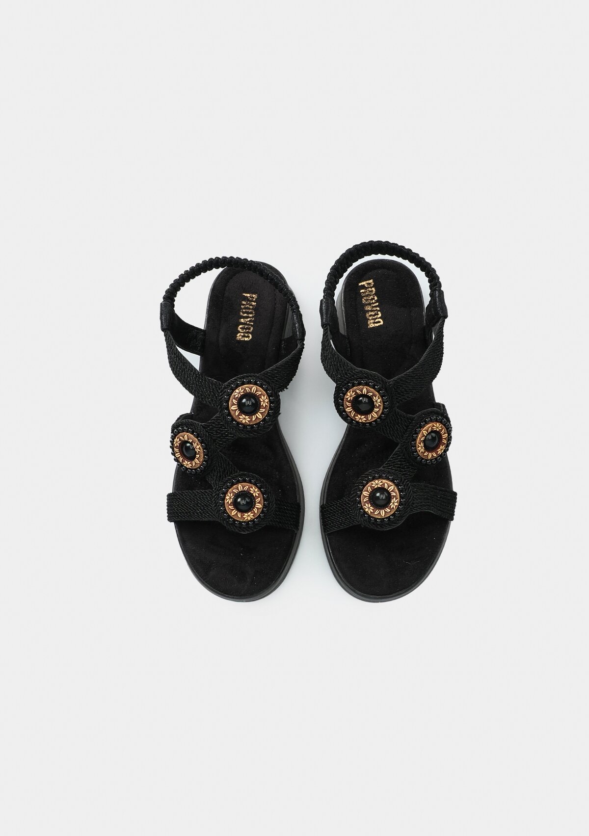 Siyah Kadın Düz Sandalet