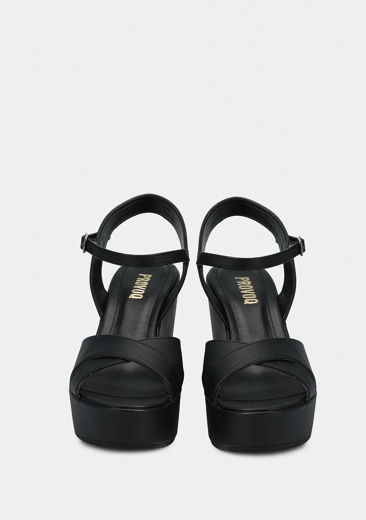 Siyah Kadın Topuklu Sandalet