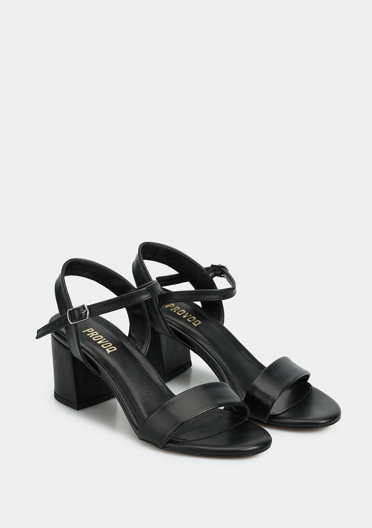 Siyah Kadın Topuklu Sandalet