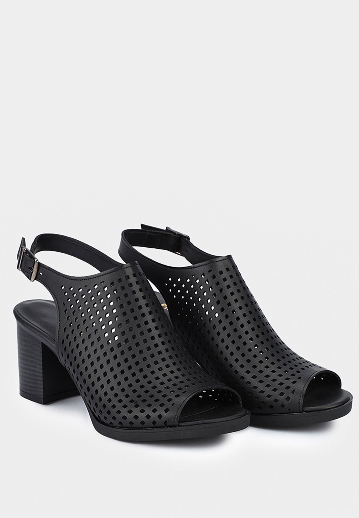 Siyah Kadın Topuklu Sandalet