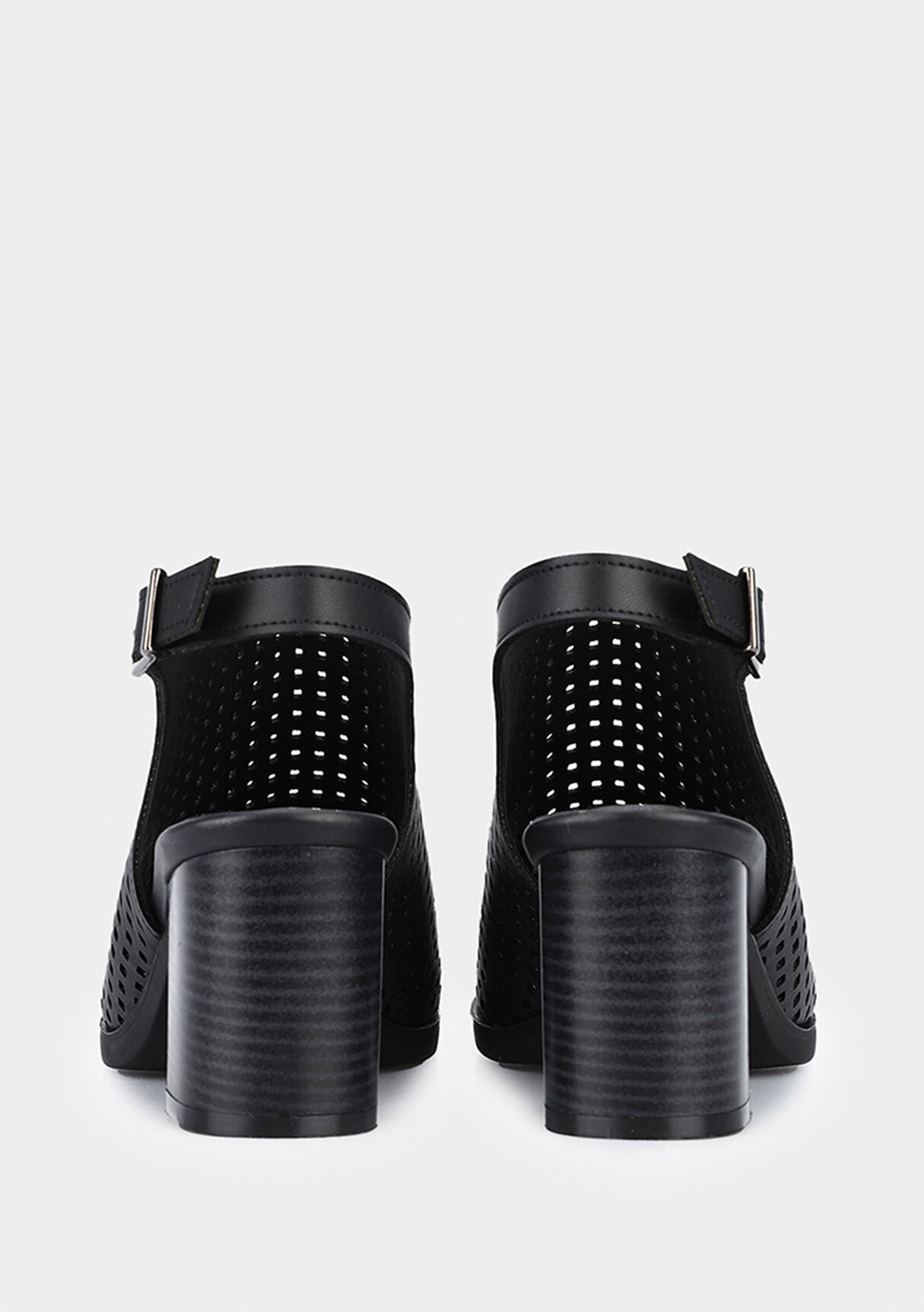 Siyah Kadın Topuklu Sandalet