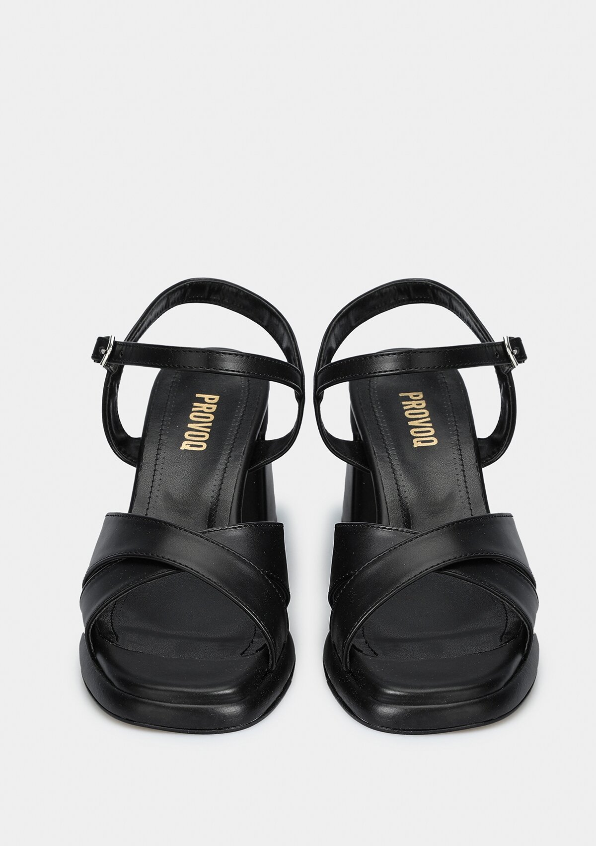 Siyah Kadın Topuklu Sandalet