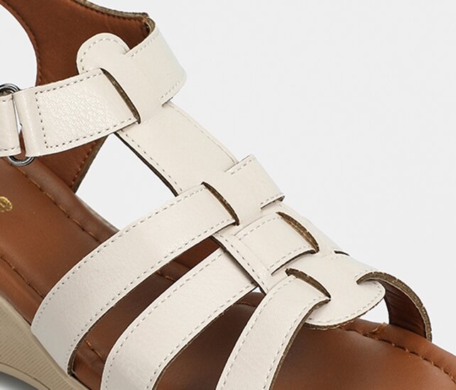 Ekru Kadın Konfor Sandalet