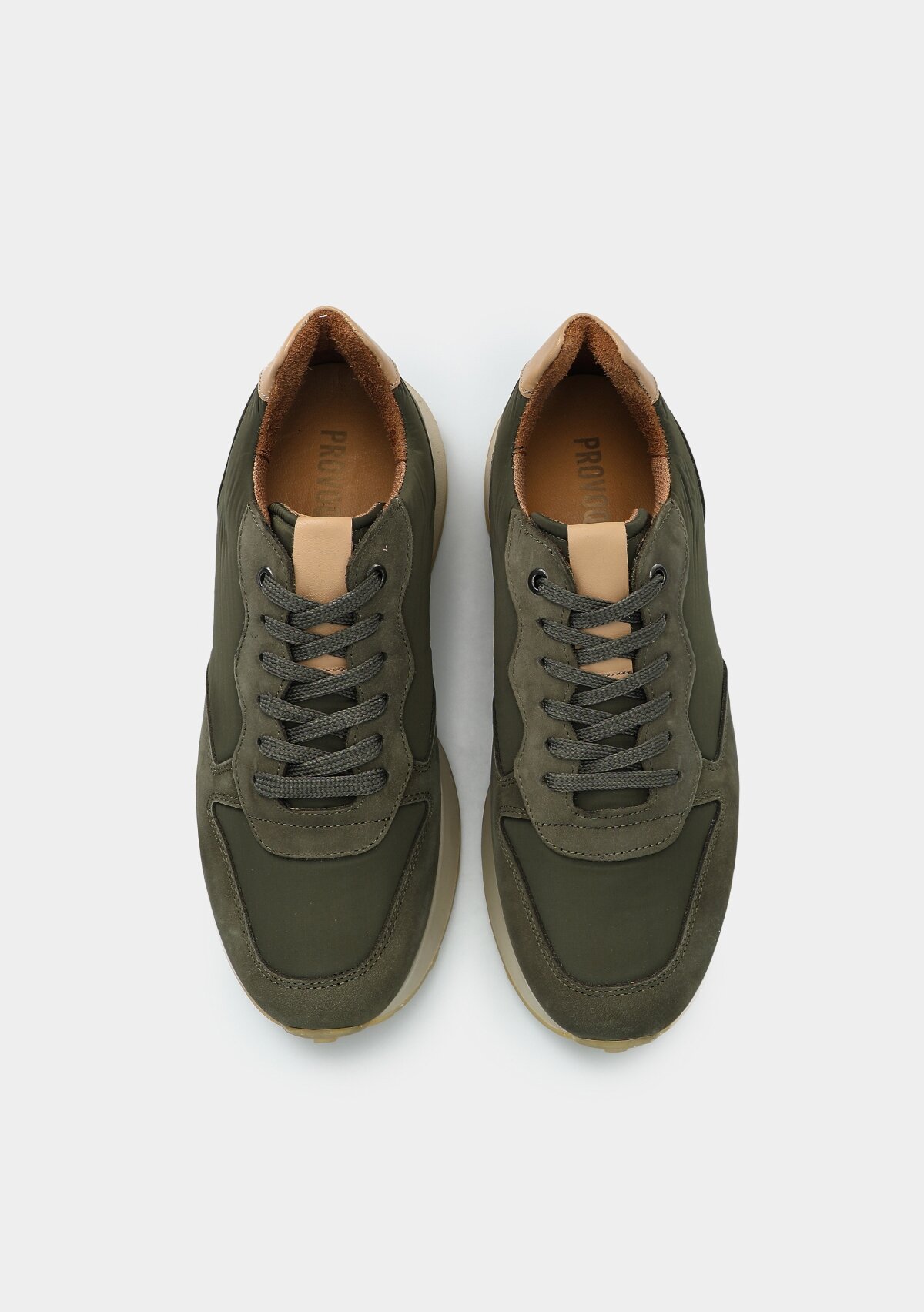 Haki Deri Erkek Sneaker