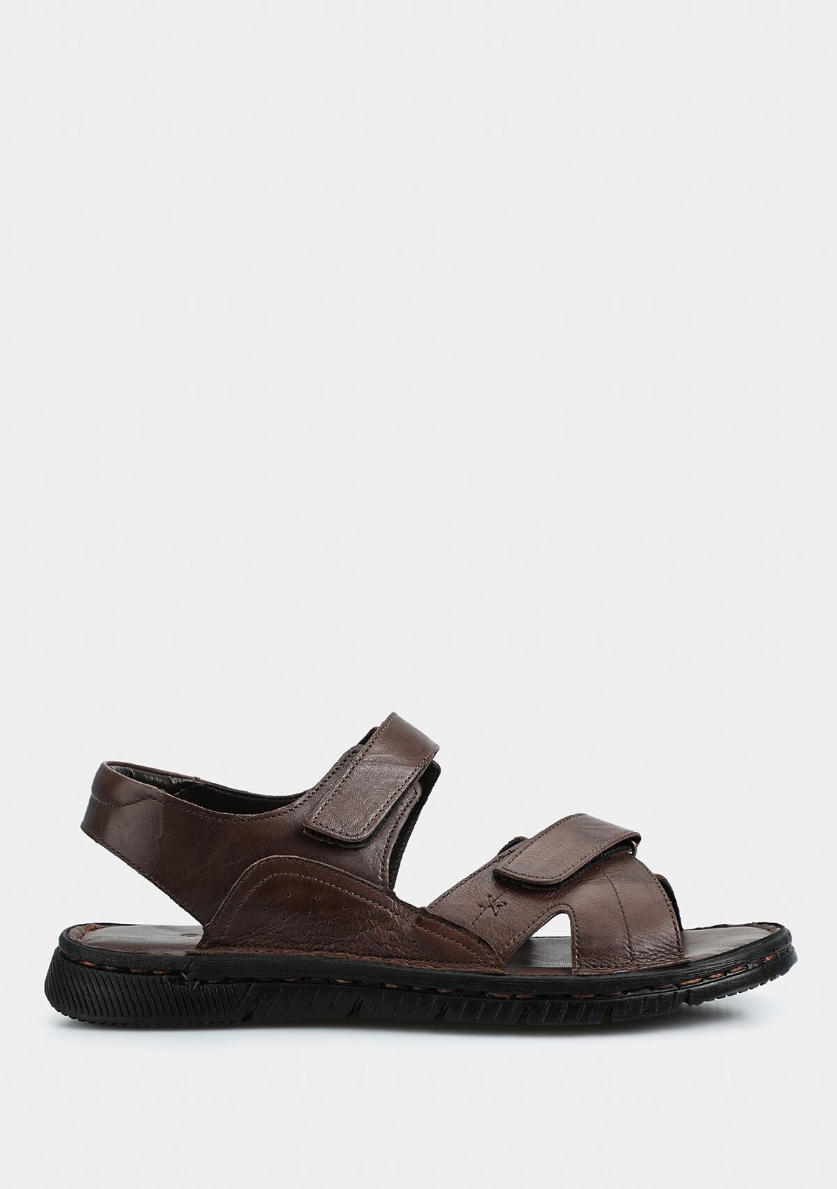 Kahve Deri Erkek Konfor Sandalet