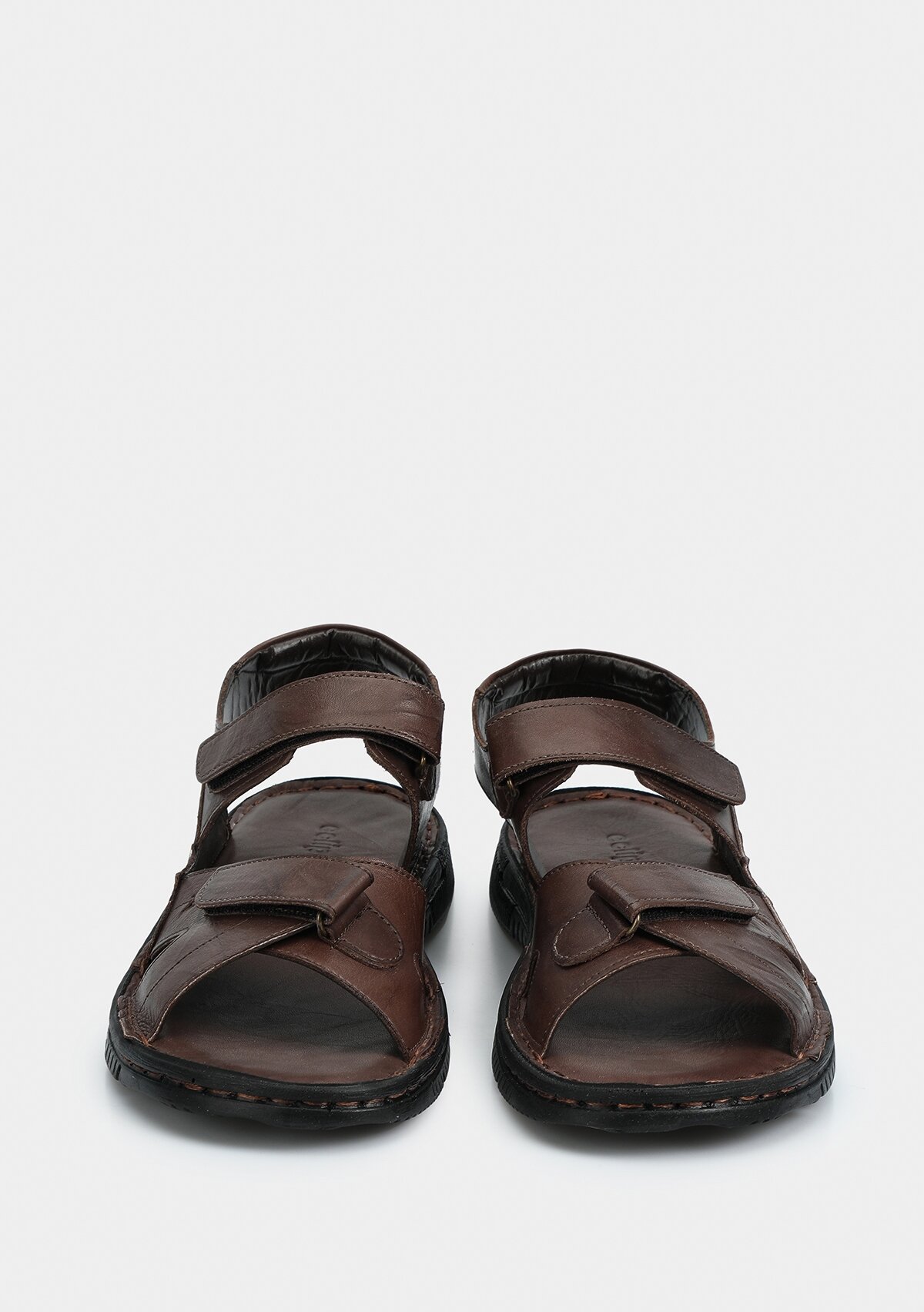 Kahve Deri Erkek Konfor Sandalet