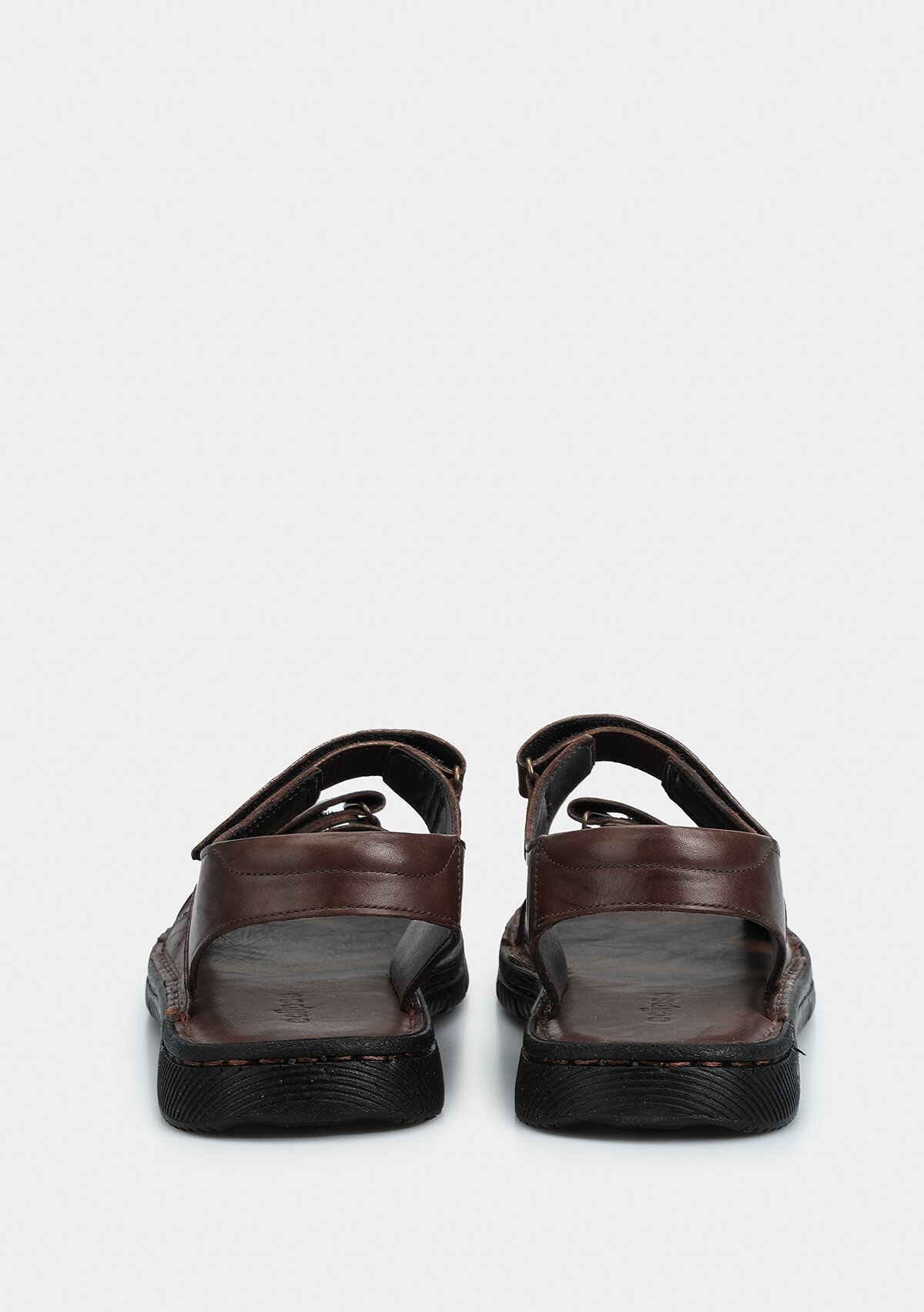 Kahve Deri Erkek Konfor Sandalet