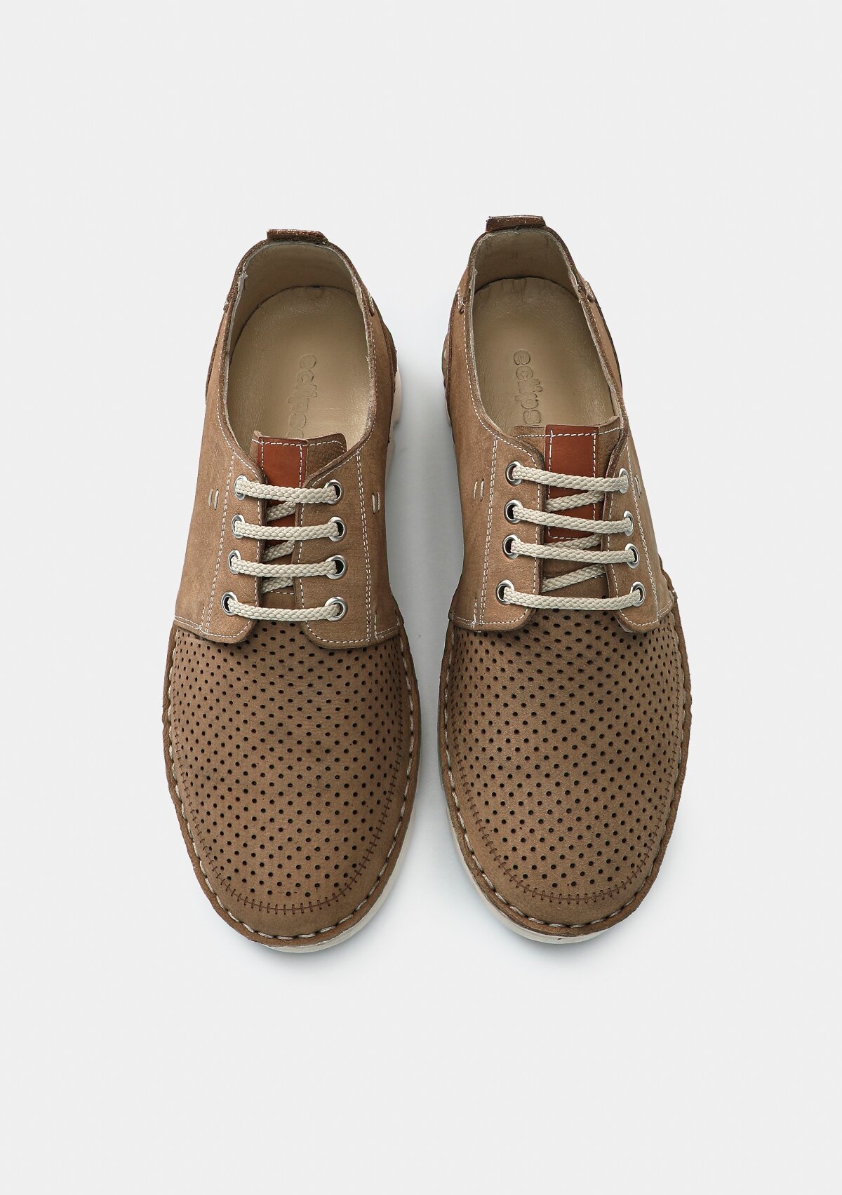 Bej Deri Erkek Ayakkabı