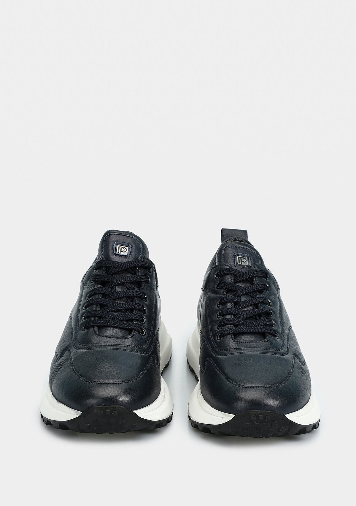 Lacivert Deri Erkek Sneaker