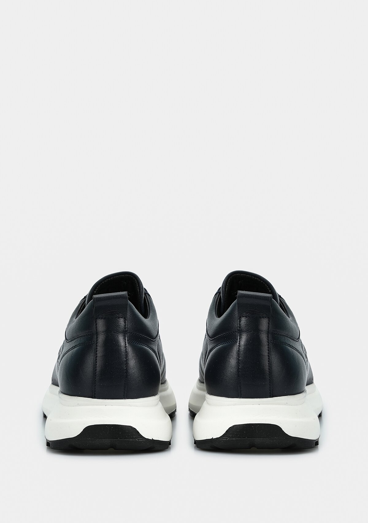 Lacivert Deri Erkek Sneaker