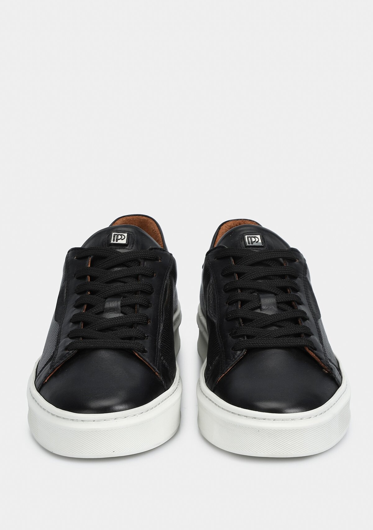 Siyah Deri Erkek Sneaker