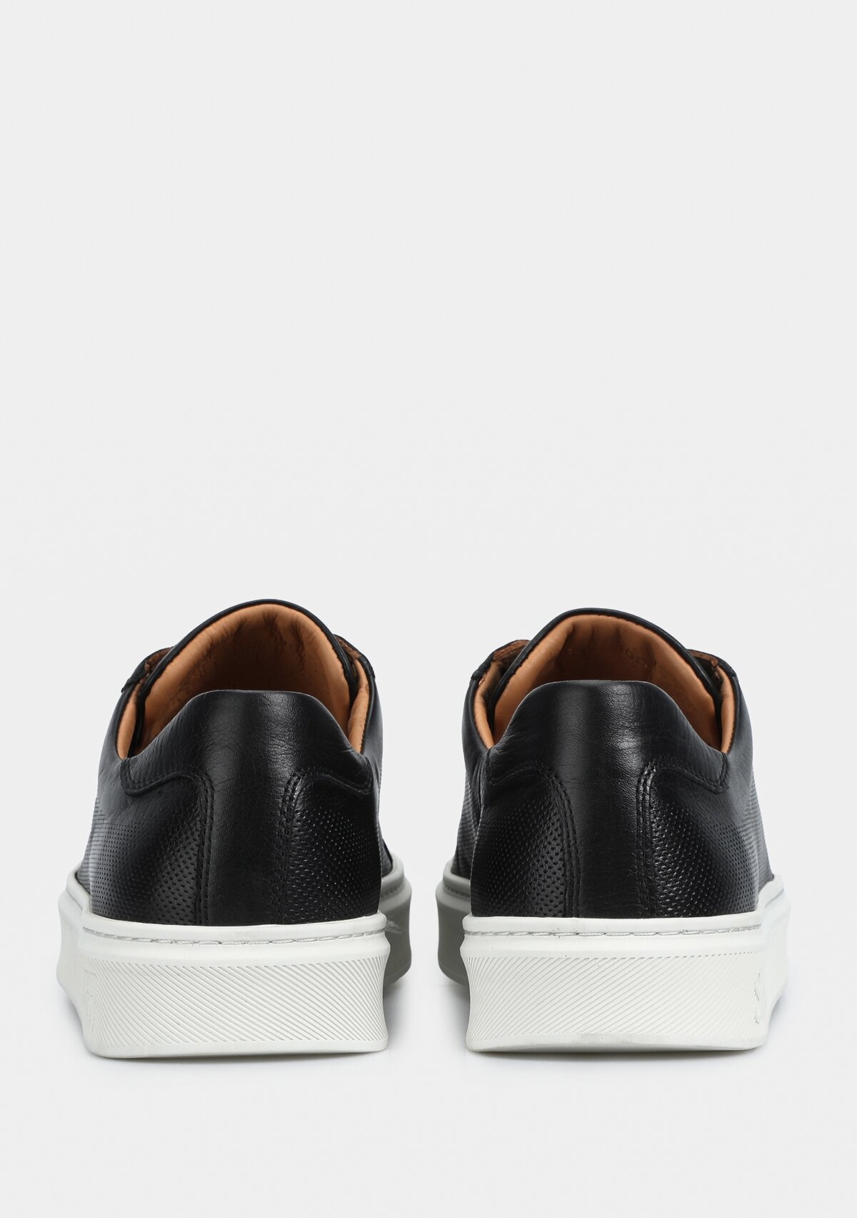 Siyah Deri Erkek Sneaker