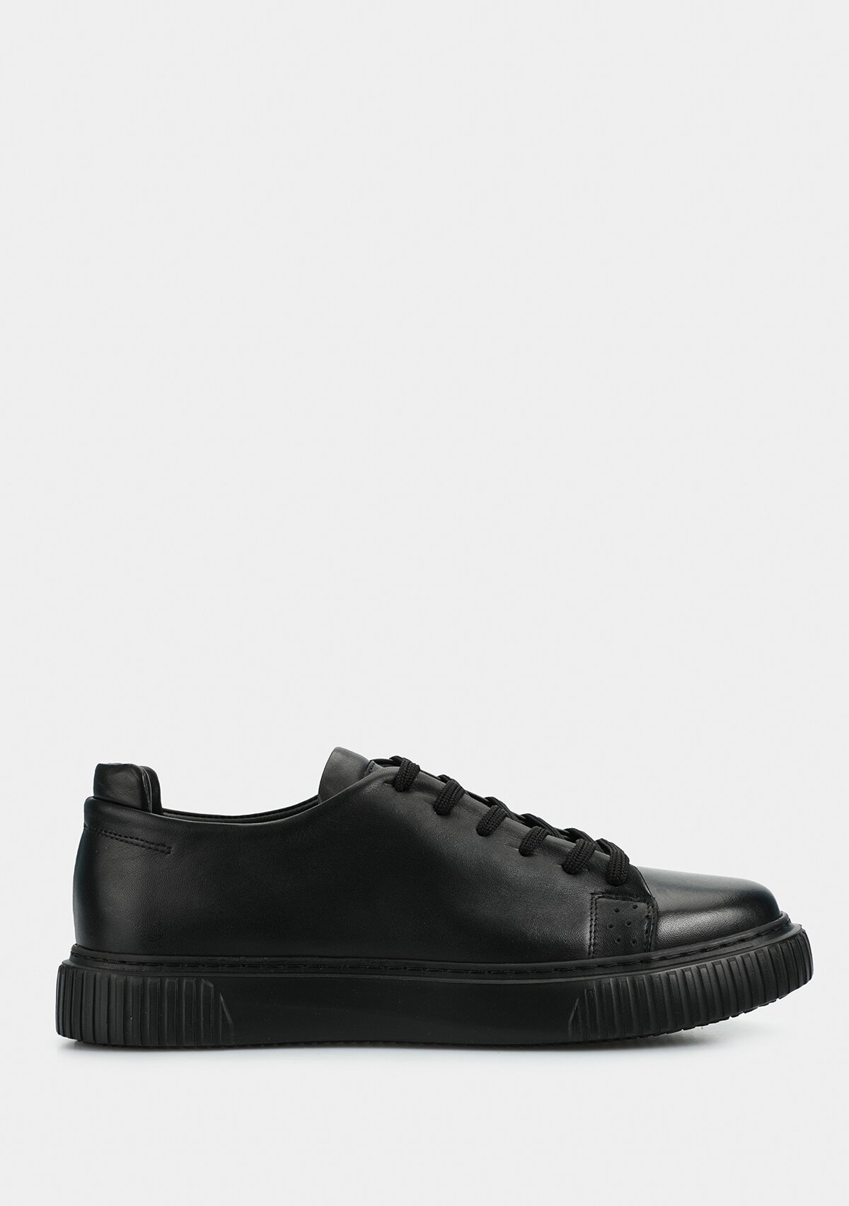 Siyah Deri Erkek Sneaker