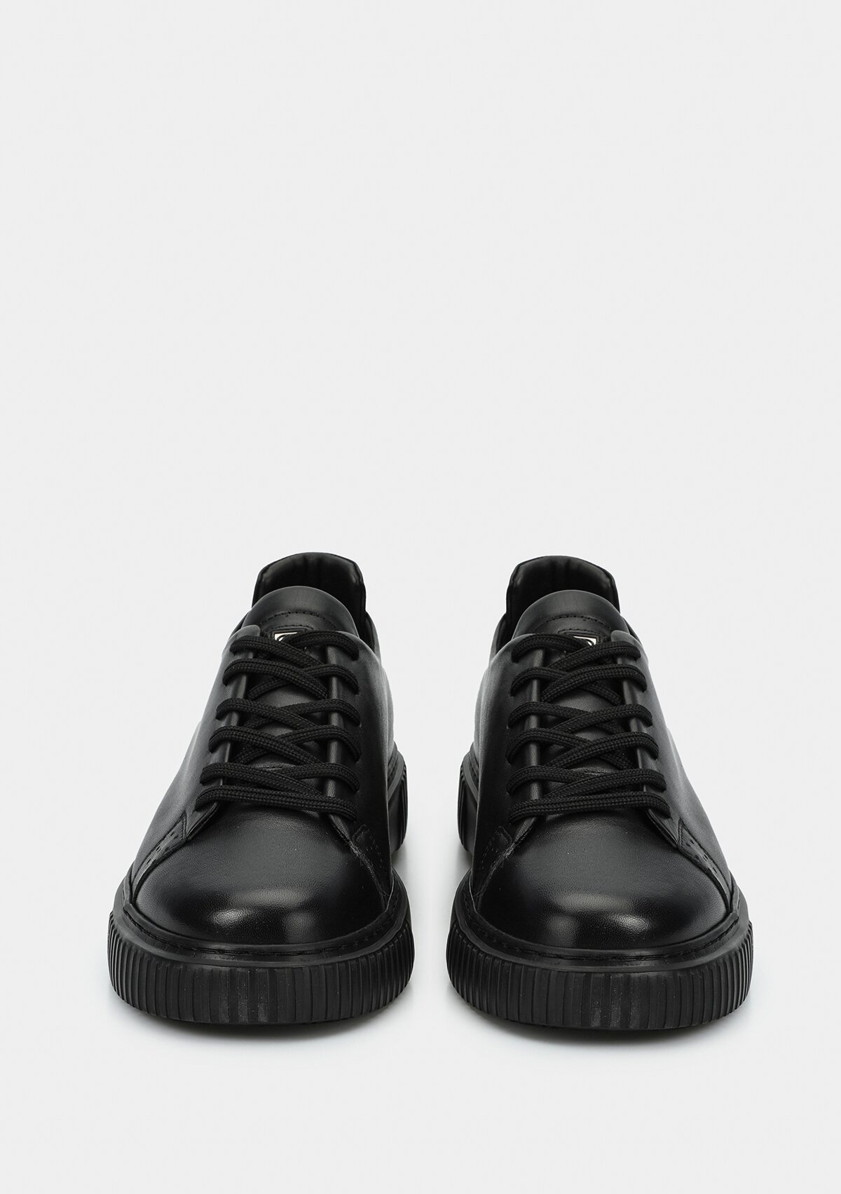 Siyah Deri Erkek Sneaker