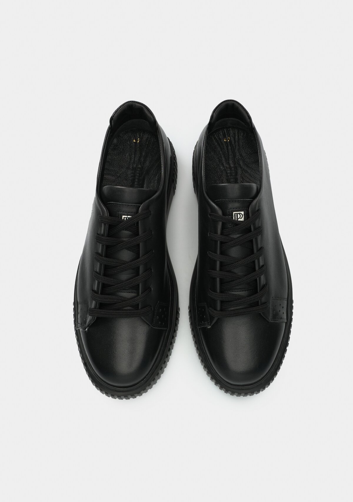 Siyah Deri Erkek Sneaker