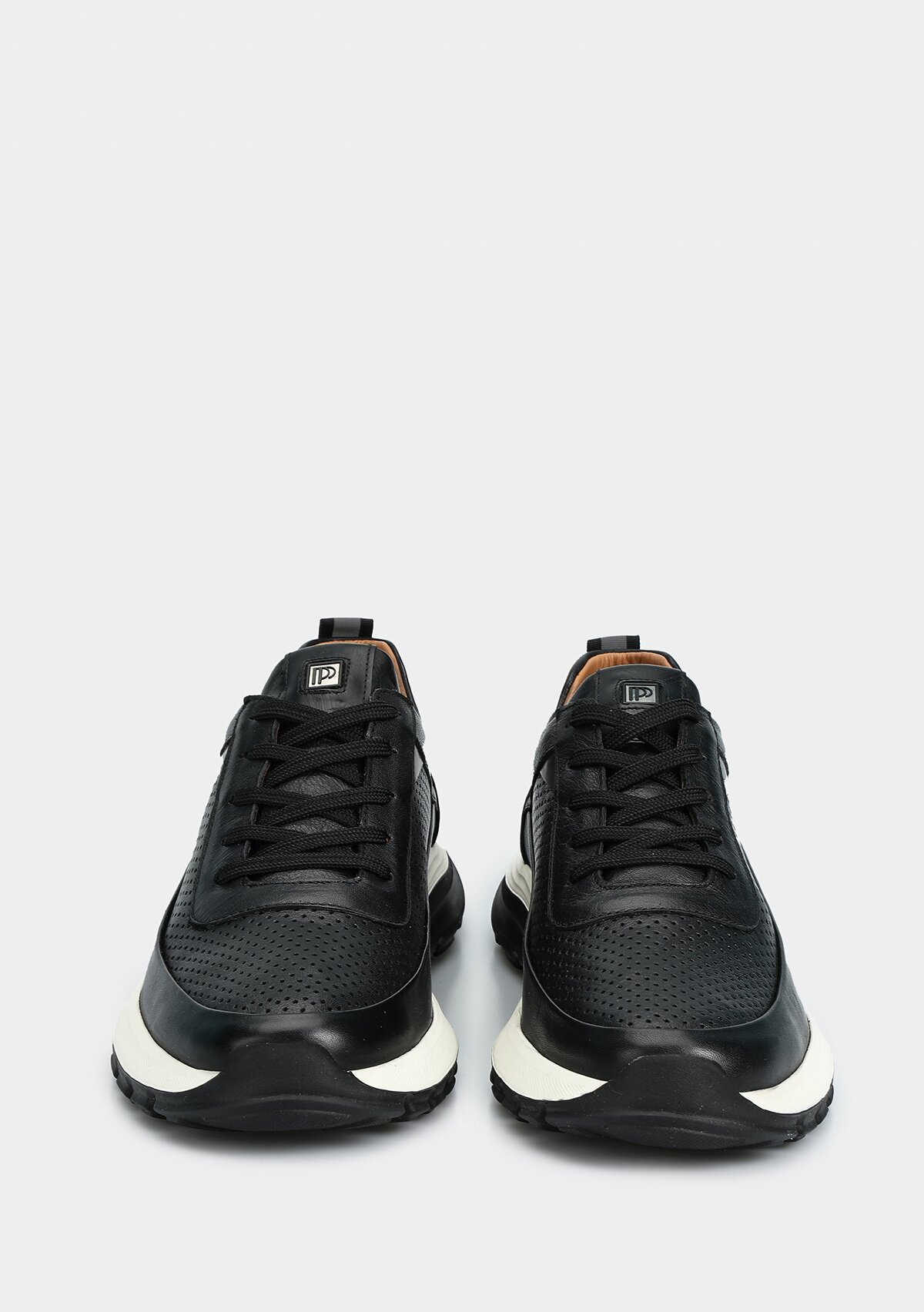 Siyah Deri Erkek Sneaker