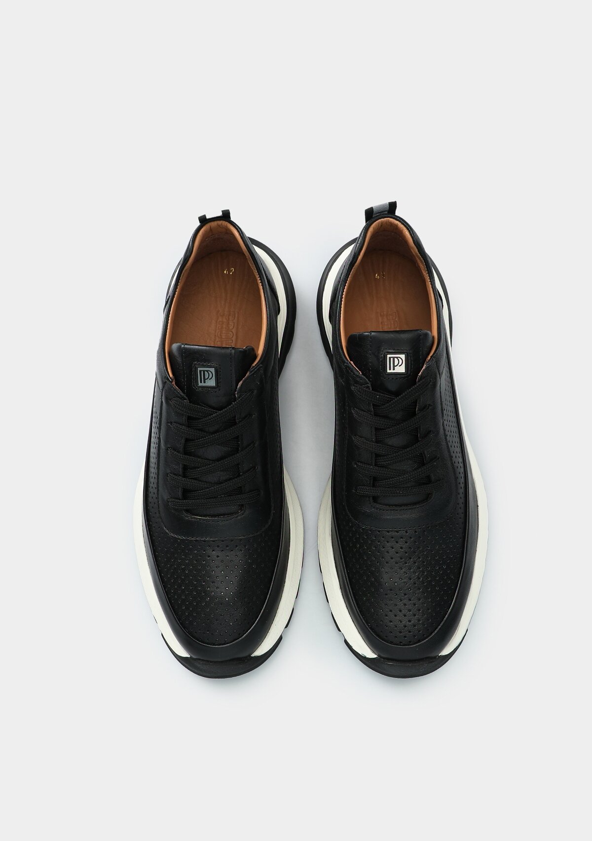 Siyah Deri Erkek Sneaker