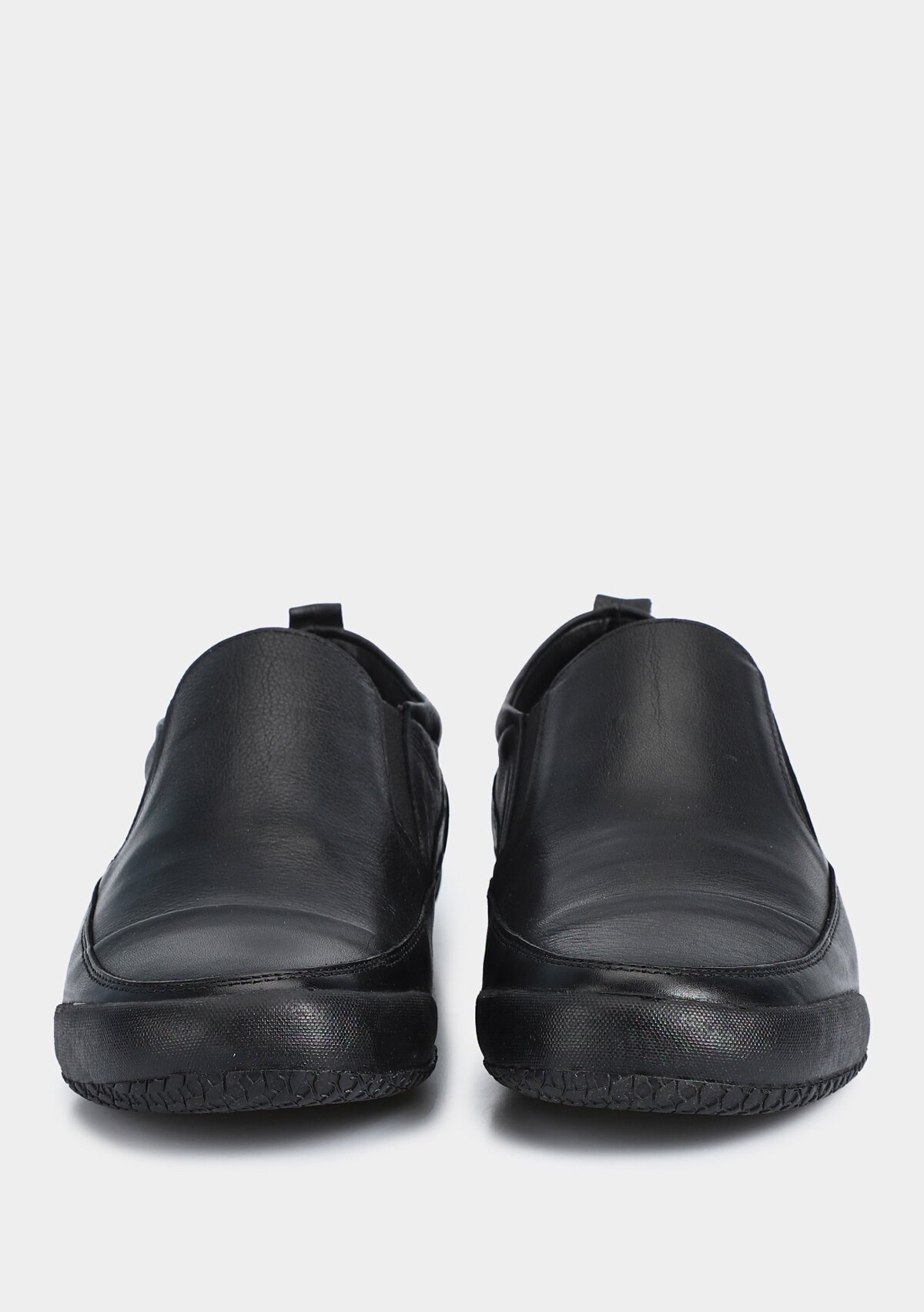 Siyah Deri Erkek Slip-On