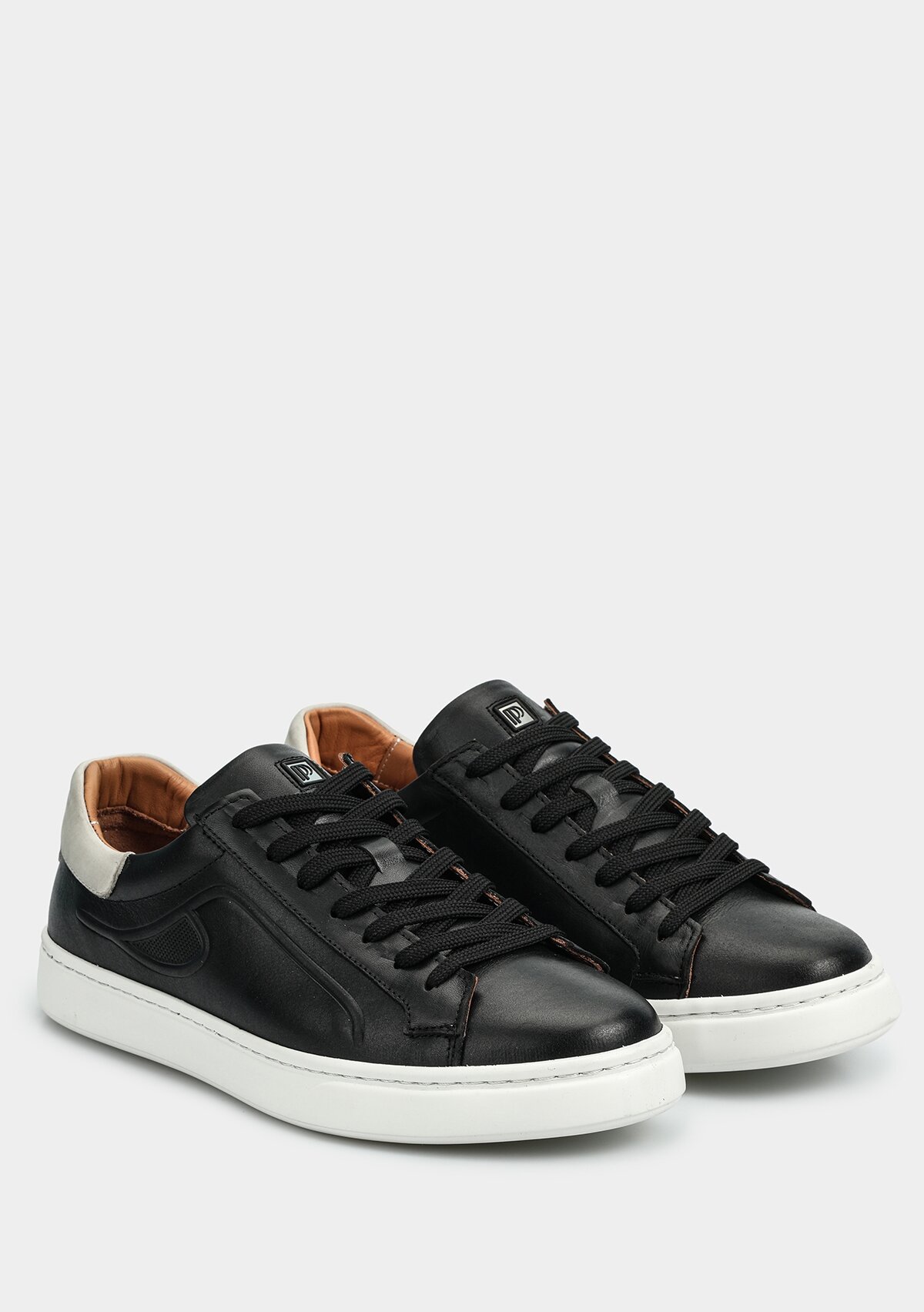 Siyah Deri Erkek Sneaker