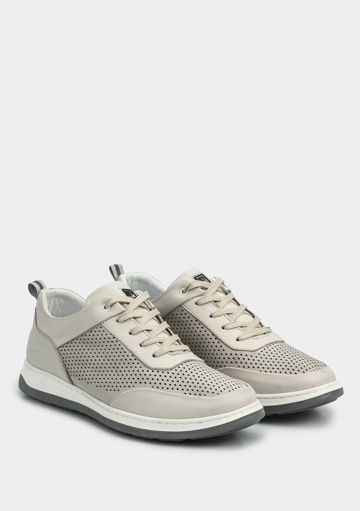 Bej Deri Erkek Sneaker