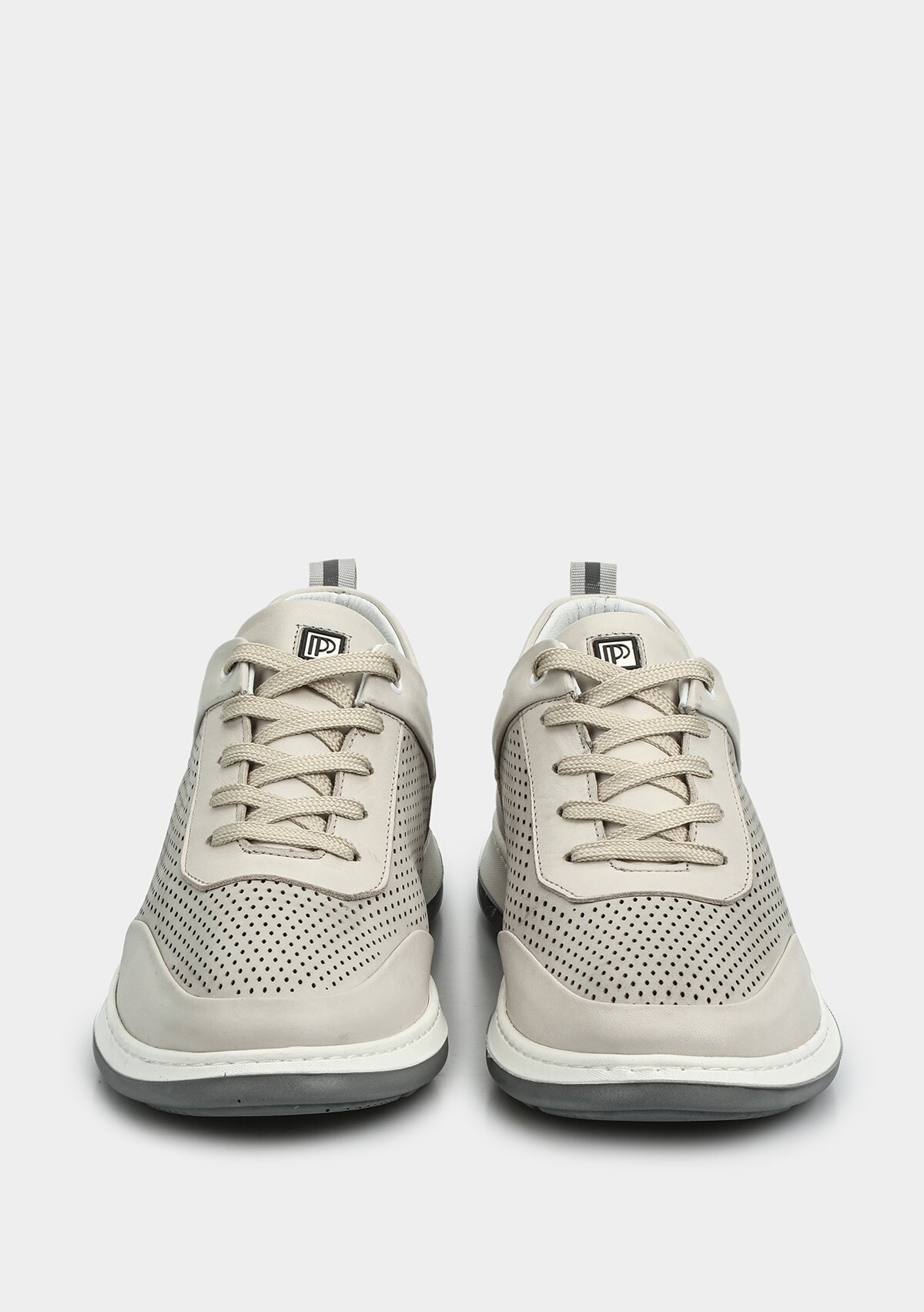 Bej Deri Erkek Sneaker